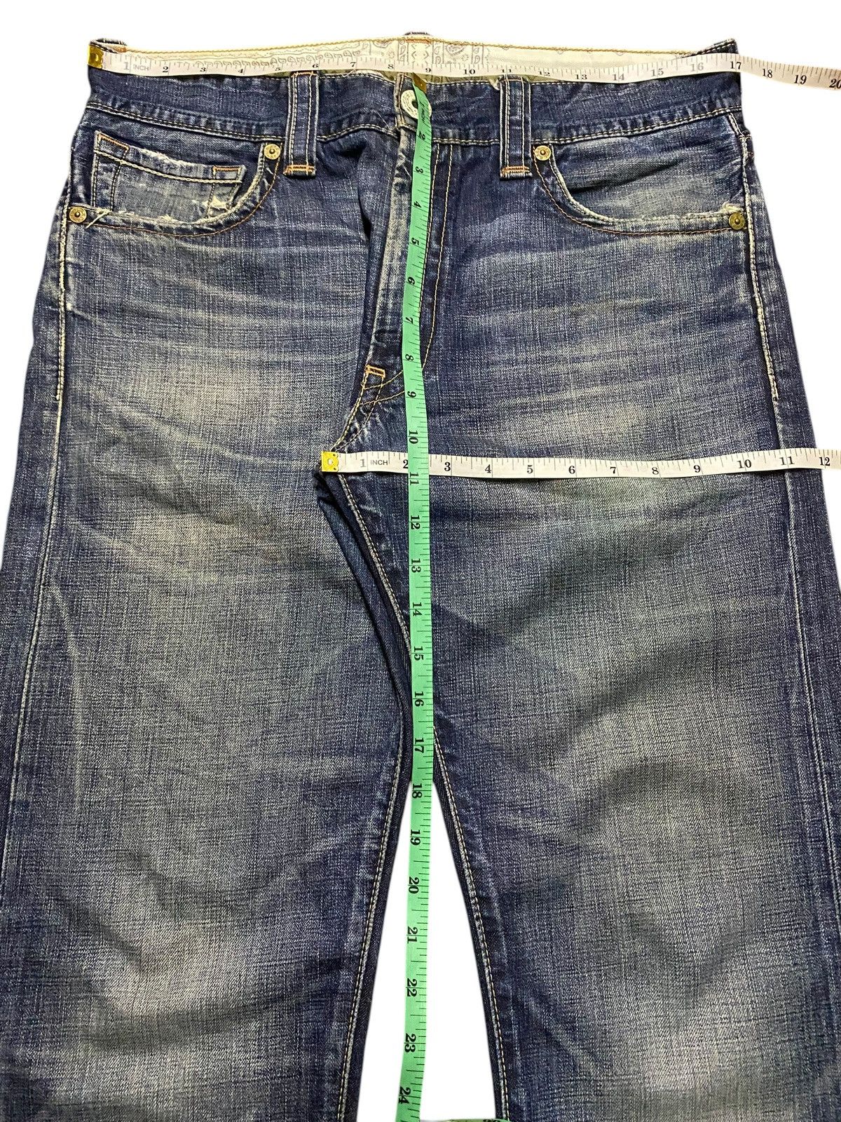 Levi's Vintagw Levis 505 Mud Wash Distressed Loose Jeans Size US 34 / EU 50 - 12 Thumbnail