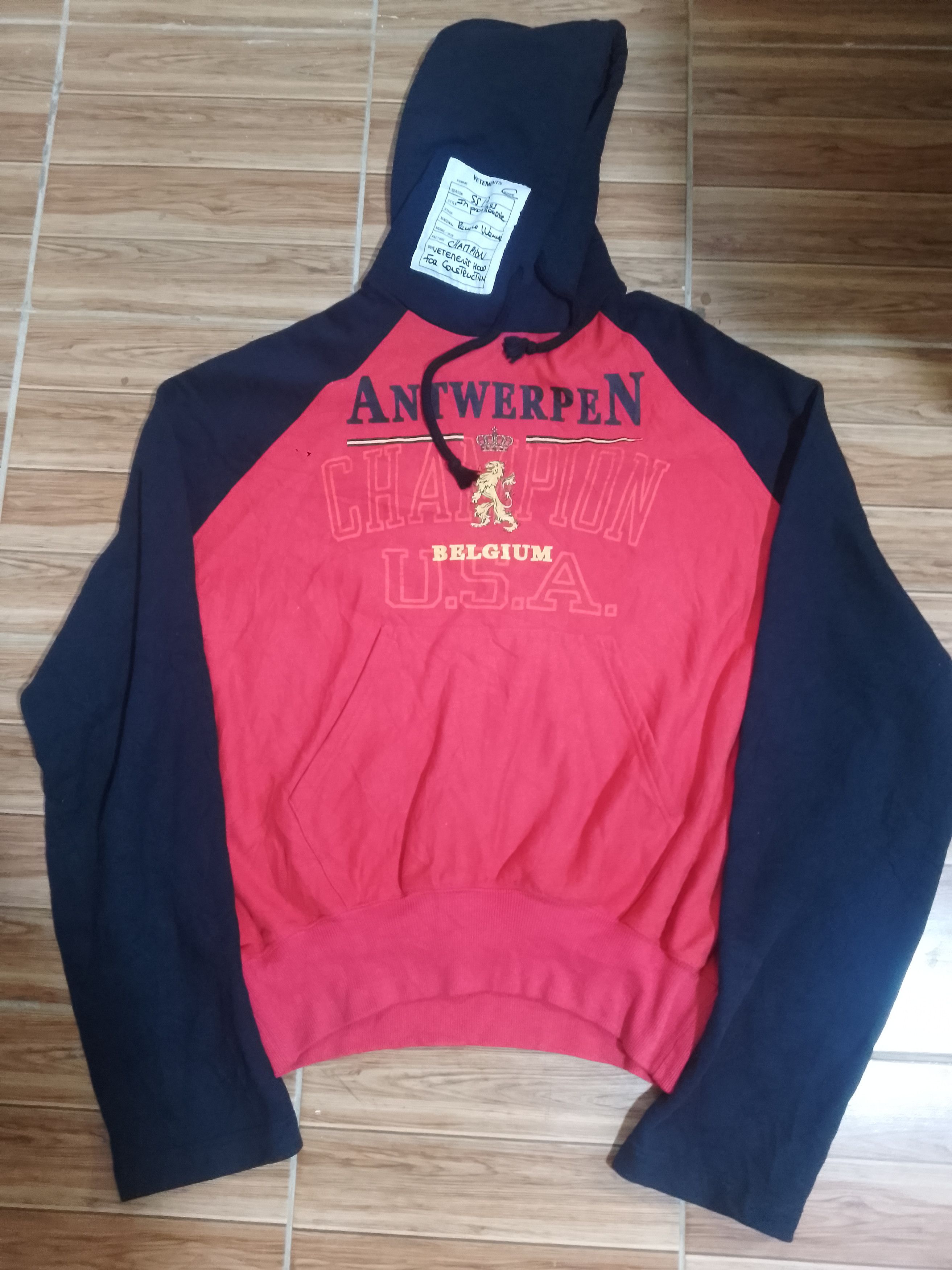 Champion × Vetements Vetements champion Antwerpen hoodie