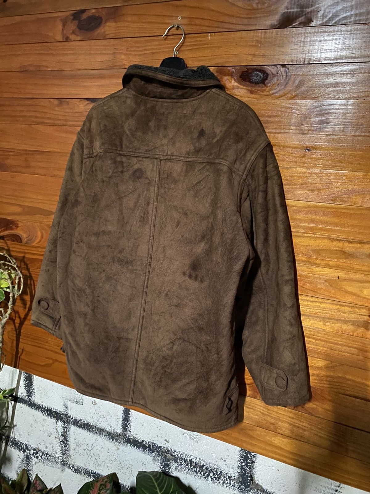 Vintage Alferido “Versace Style” Brown Faux-Shearling Outerwear Size US M / EU 48-50 / 2 - 8 Thumbnail