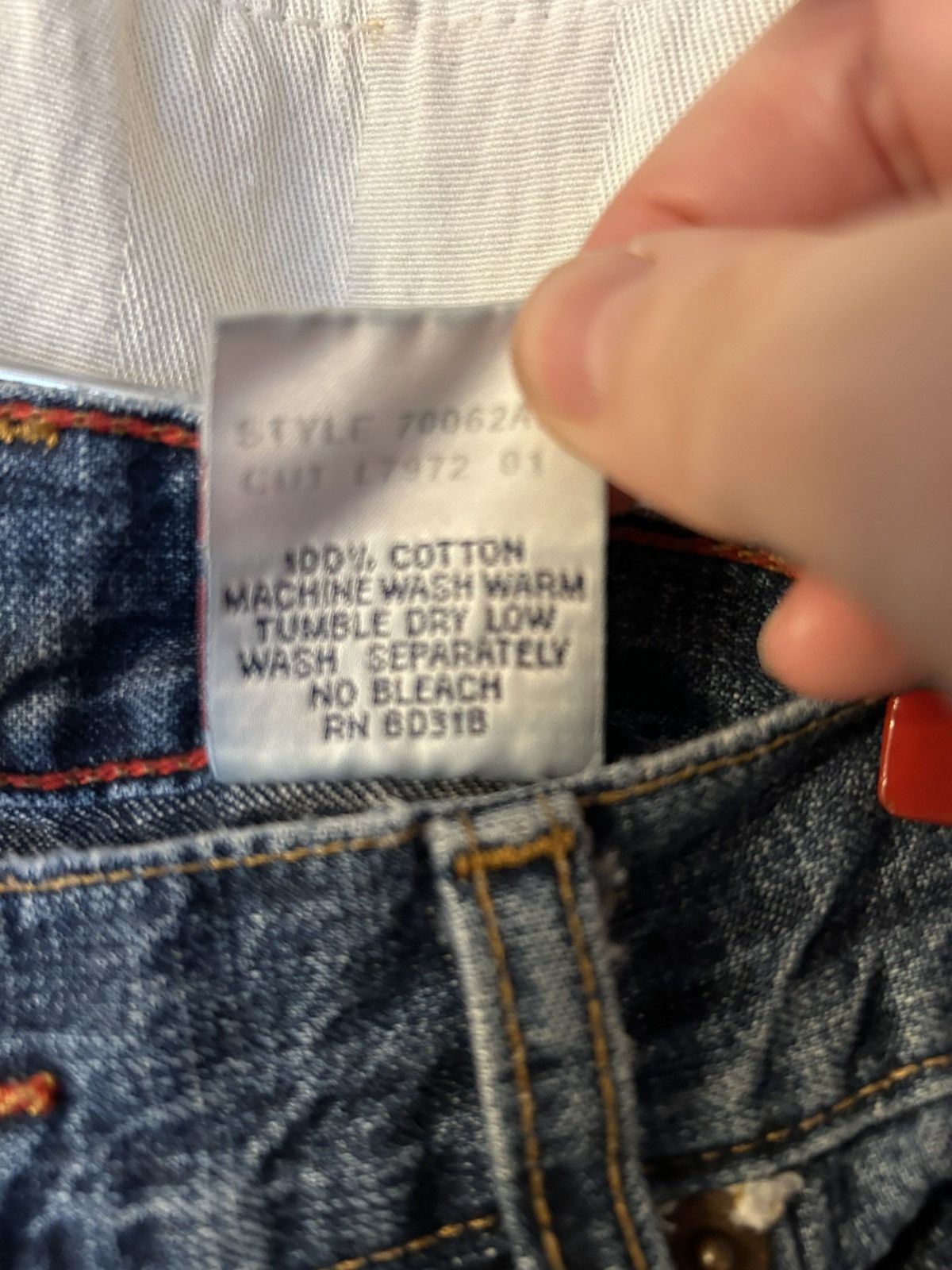 Lucky Brand Jeans: lucky brand red label distressed sz 32 sz 6 md in us Size 32" / US 10 / IT 46 - 6 Thumbnail