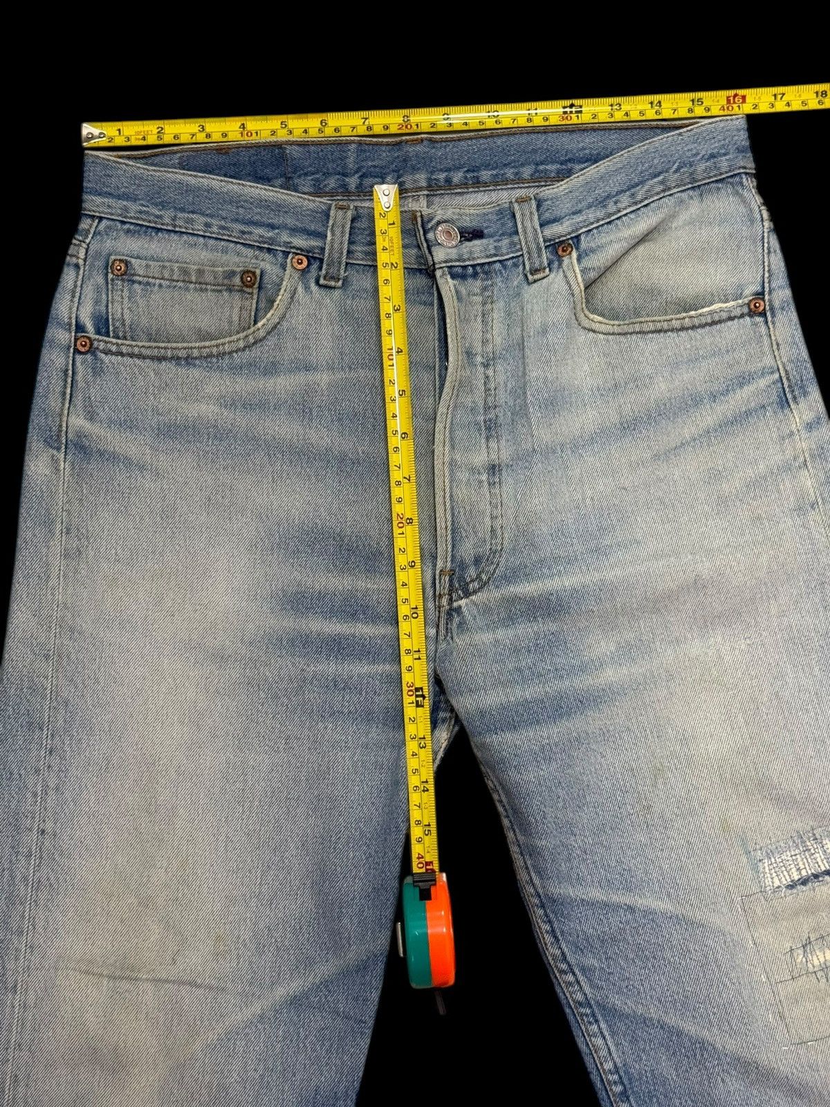 Levi's × Vintage LEVIS 501XX MADE IN USA BUTTON FLY DISTRESSED JEANS Size US 34 / EU 50 - 10 Thumbnail