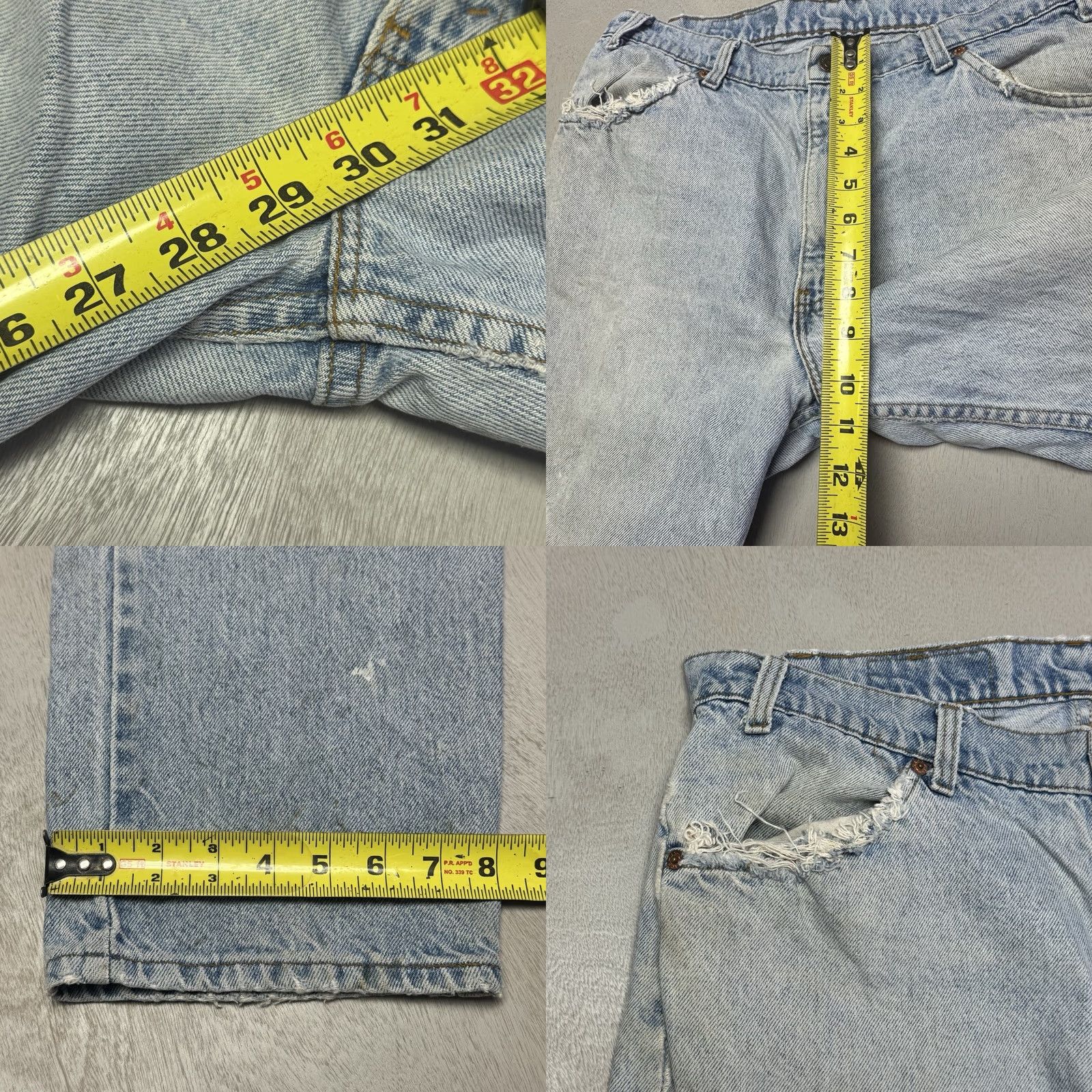 Levi's VINTAGE Levi's 506 Jeans Men 38x30 Distressed Orange Tab 5-Pocket Straight USA Made 80s 90s Hipster Grunge Denim Blue 100% Cotton Mens Size US 38 / EU 54 - 8 Thumbnail
