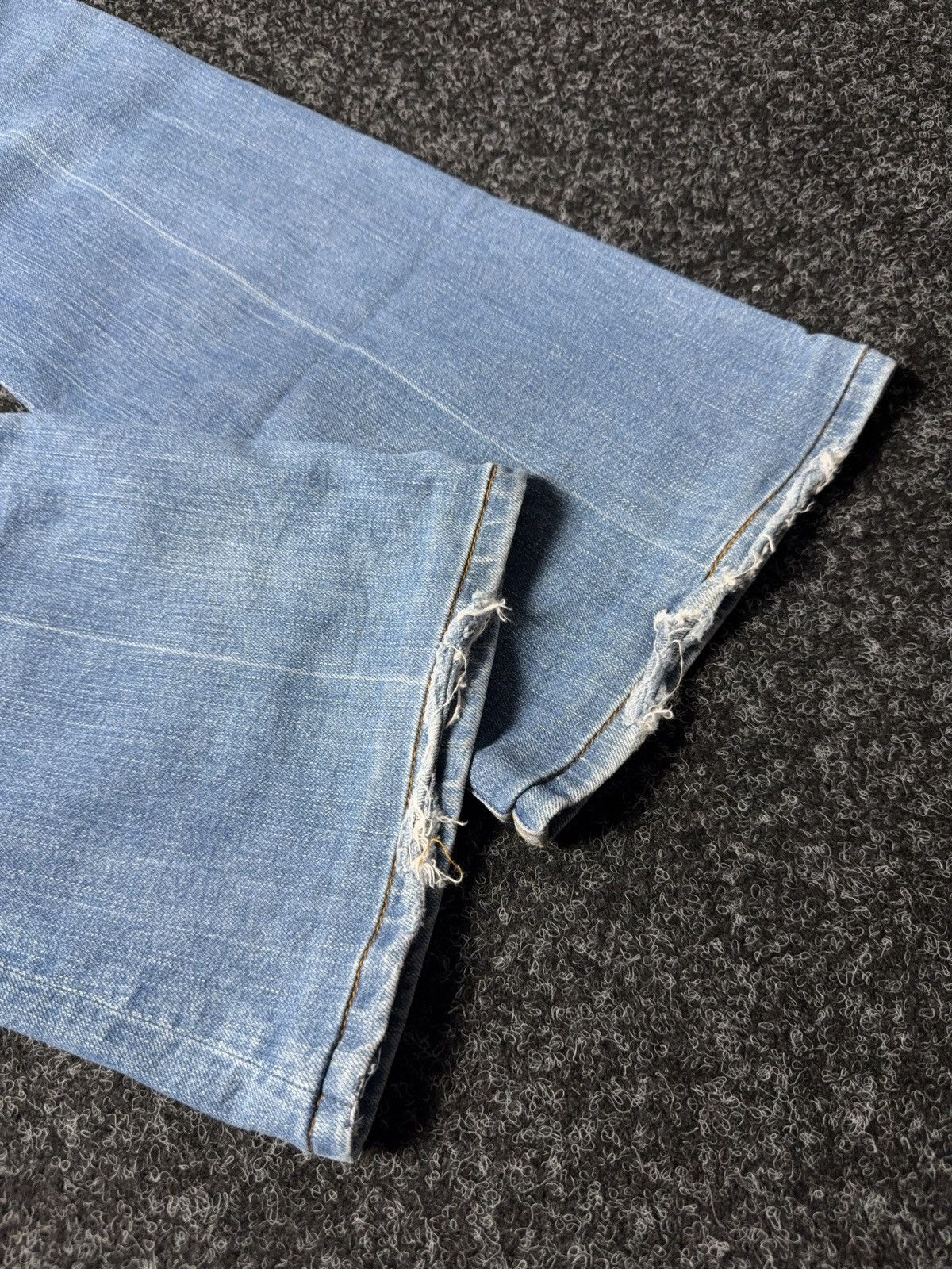 Le Grande Bleu (L.G.B.) Retro 00s Opium Lee Cooper Y2K Low Rise Flared Bootcut Jeans Size 25" / US 0 / IT 36 - 16 Thumbnail
