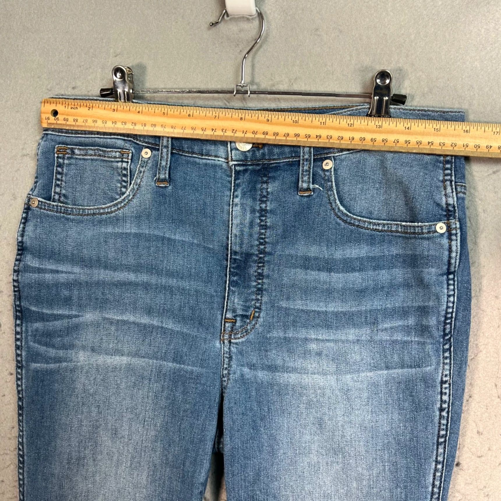 Madewell Madewell Jeans Womens 30 Medium Wash Denim High-Rise Skinny Crop 5-Pocket — Cotton Blend Button Closure Vintage No Size 30" / US 8 / IT 44 - 6 Thumbnail