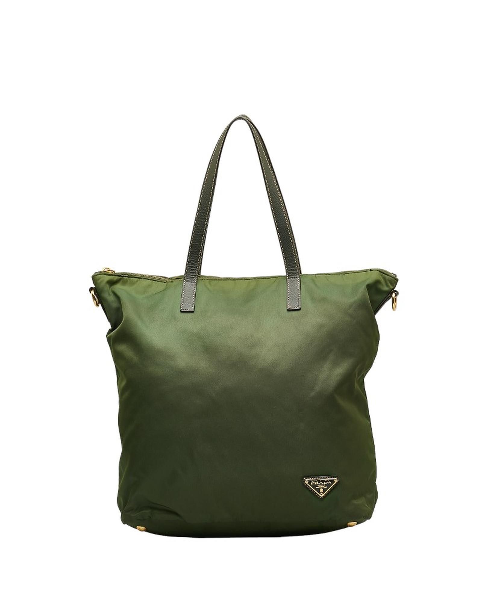 image of Prada Bronze Tessuto Tote Bag In Ab Condition, Women's