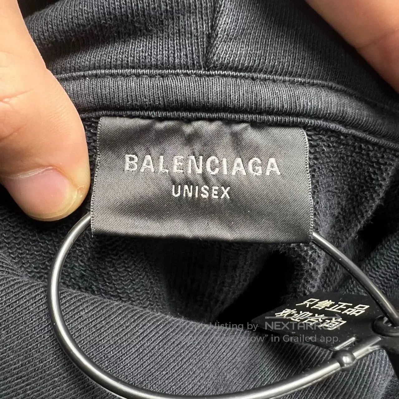 Balenciaga balenciaga black gray embroidered hoodie. Size US M / EU 48-50 / 2 - 4 Thumbnail