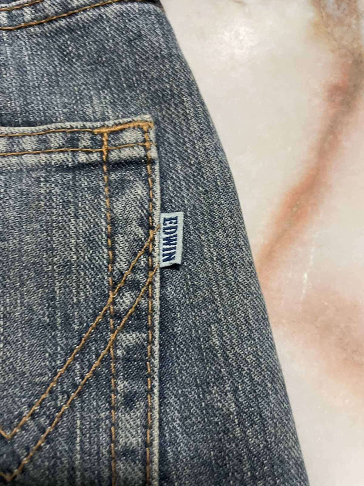 Edwin 💥Wide💥90s Style Edwin Whisker Baggy Denim Jeans Rare Size 25" / US 0 / IT 36 - 11 Thumbnail
