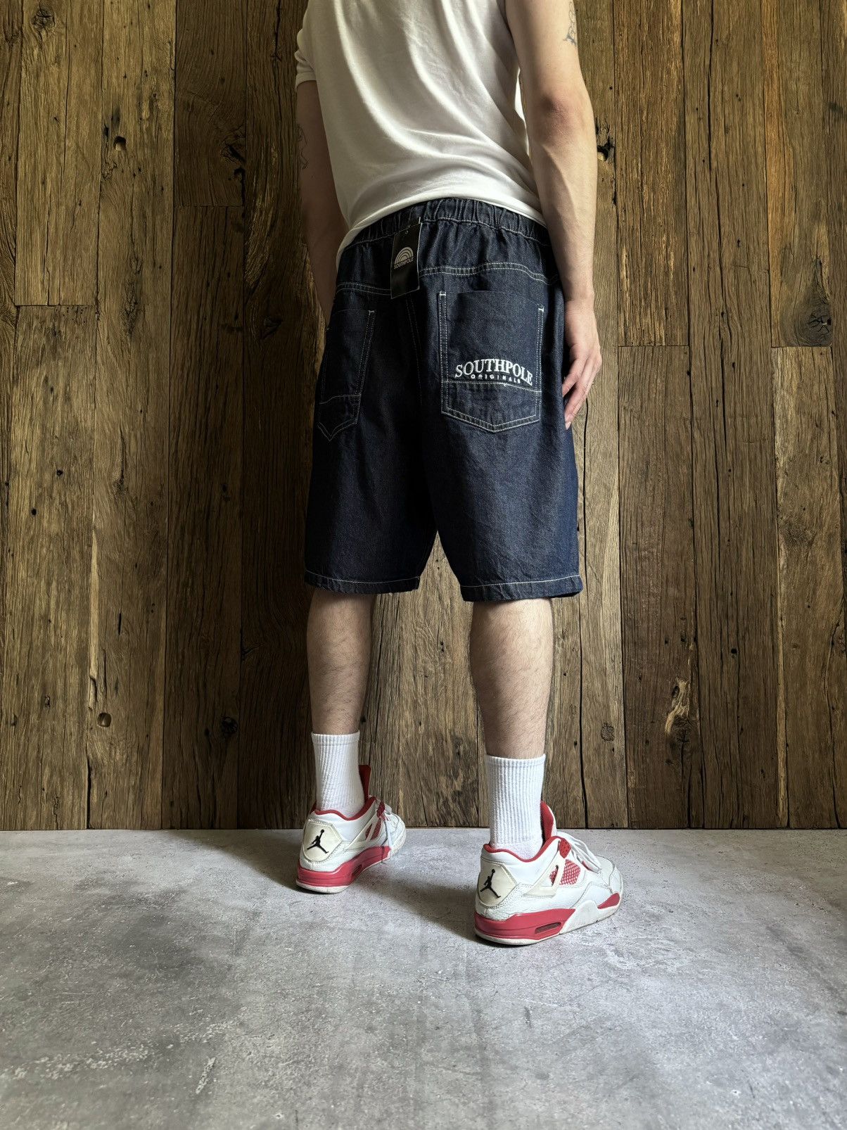 JNCO × Southpole × Vintage NWT Southpole Dark Blue Washed Denim Shorts Size US 34 / EU 50 - 1 Thumbnail