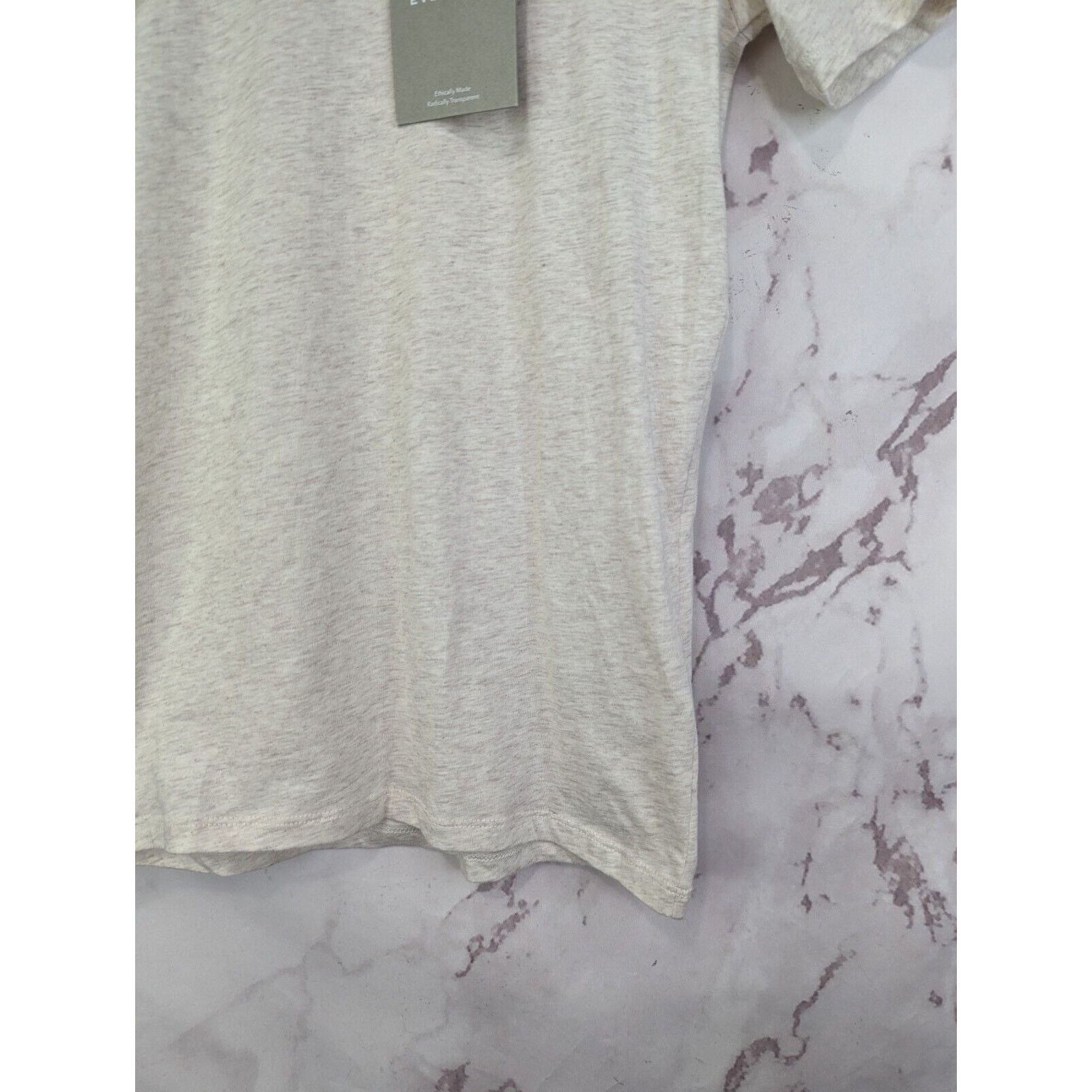 Everlane Everlane T Shirt Women XS Heathered Oat Tee Organic Crew Size XS / US 0-2 / IT 36-38 - 4 Thumbnail