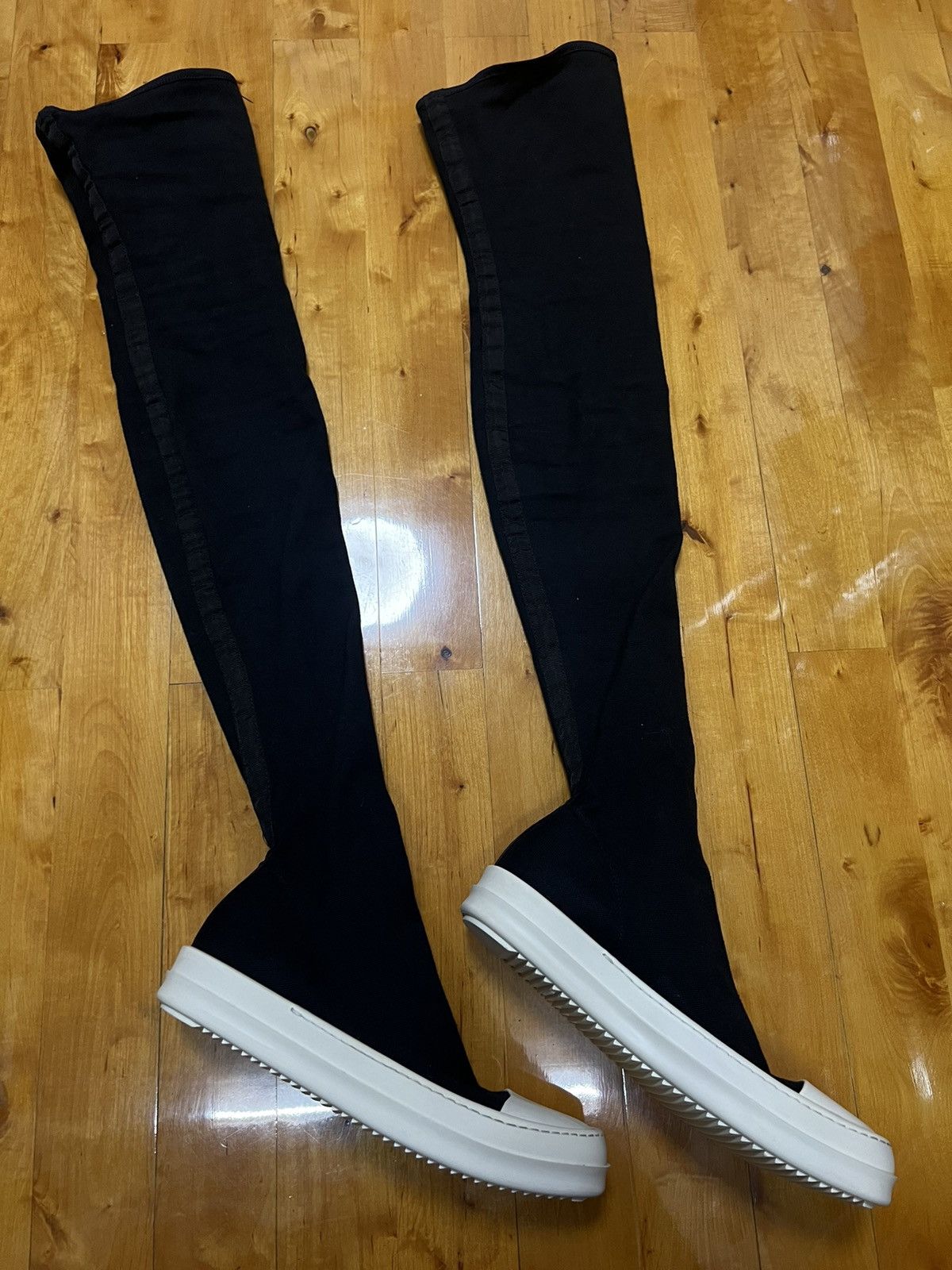 Rick Owens Drkshdw Rick owens thigh high stocking ramones sz36 Size US 6 / IT 36 - 4 Thumbnail