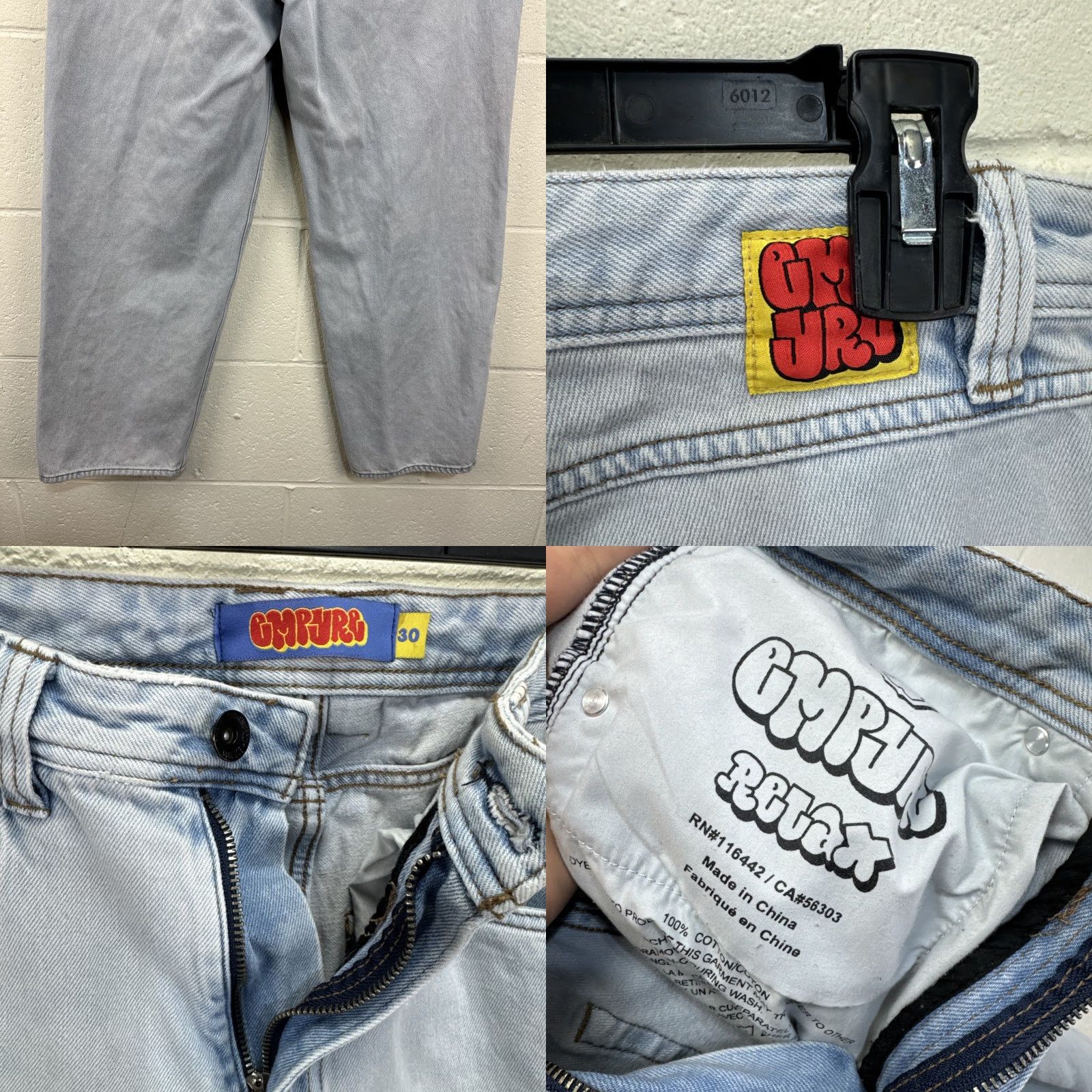 Empyre VINTAGE Empyre Jeans Skate Baggy Skater Denim 30 Light Wash Relaxed Fit Mens 30 Gray 90s Grunge Skateboarding Size US 30 / EU 46 - 9 Thumbnail