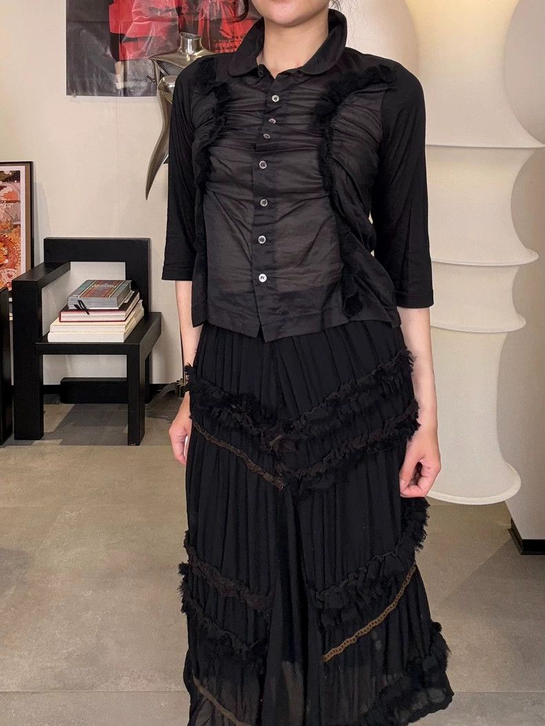 Comme des Garcons Comme Des Garcons Pleated Twisted Lace Medium Sleeve Shirt Size S / US 4 / IT 40 - 3 Thumbnail