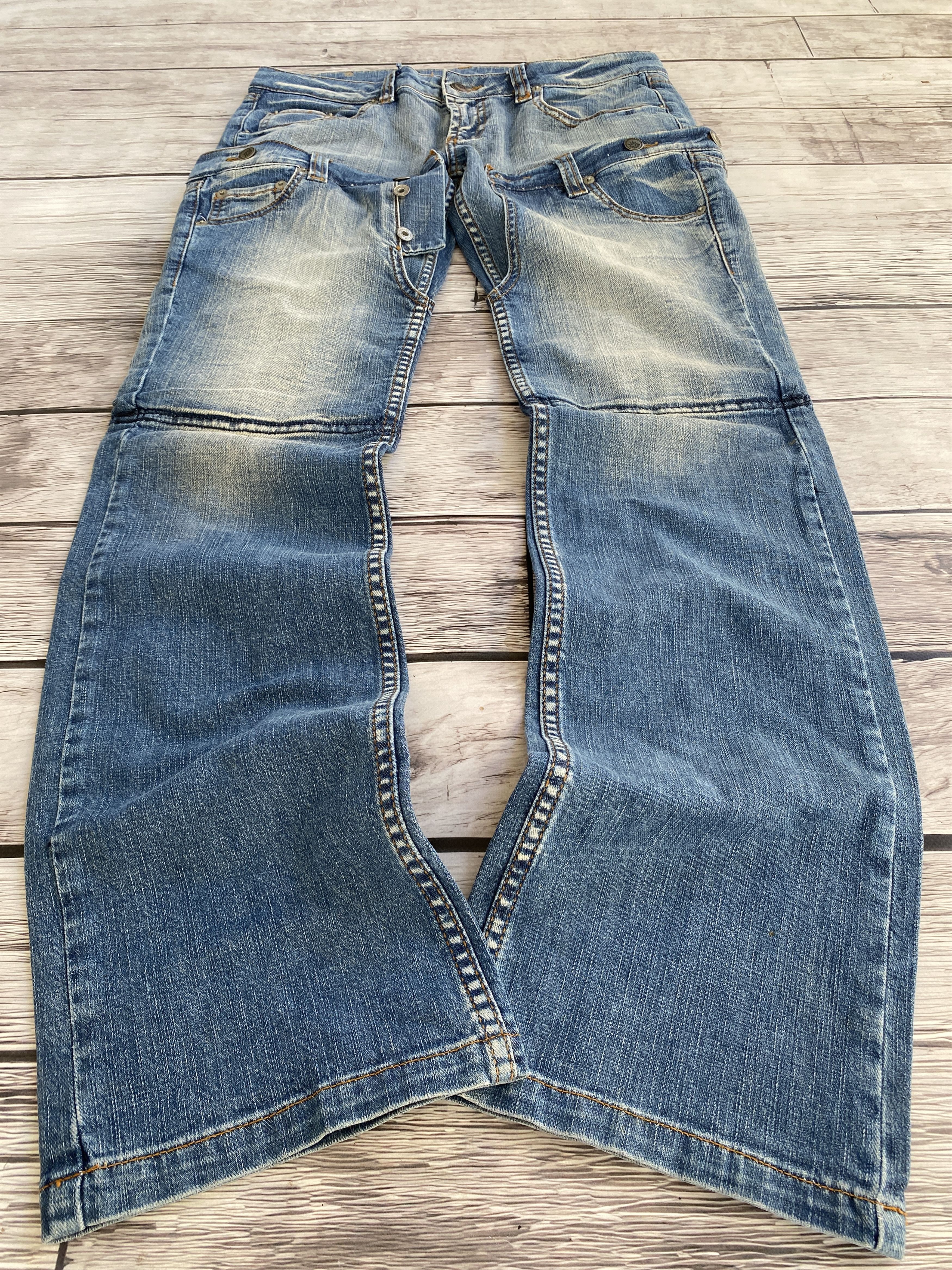 Japanese Brand Vintage Rick Owens Dolce Gabbana Style Double Jeans Size US 32 / EU 48 - 2 Thumbnail