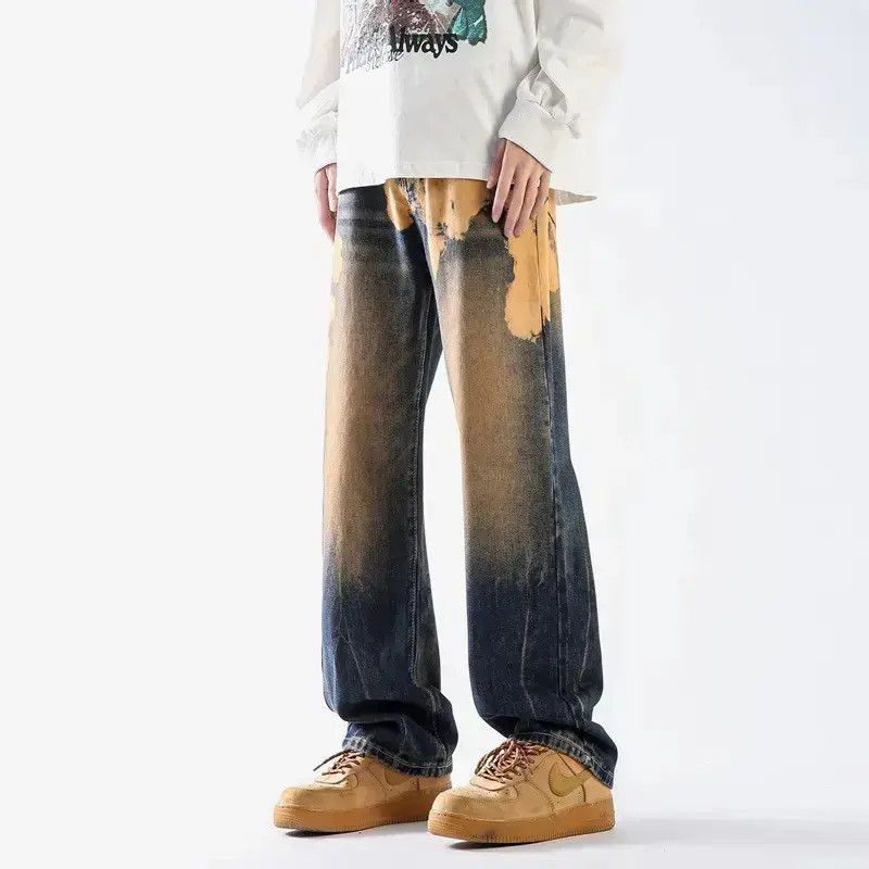 Japanese Brand Retro loose wide leg high street graffiti jeans Size US 32 / EU 48 - 6 Thumbnail