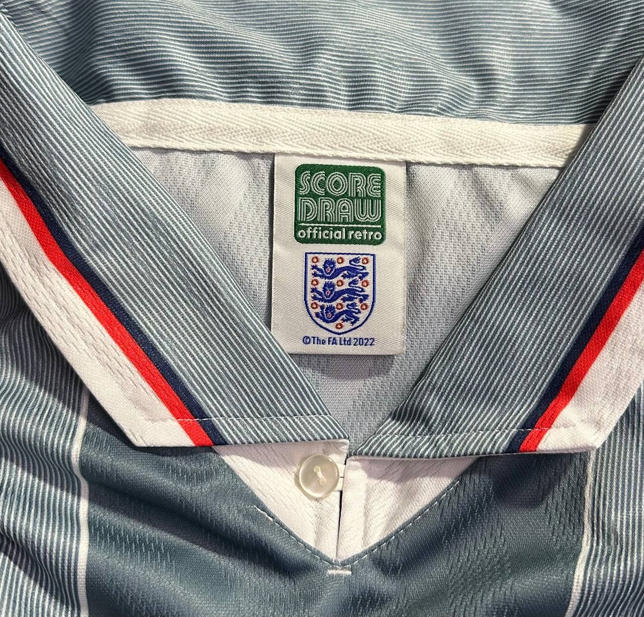 Other England Away football shirt 1995 1996 Remake ScoreDraw retro Size US L / EU 52-54 / 3 - 6 Thumbnail