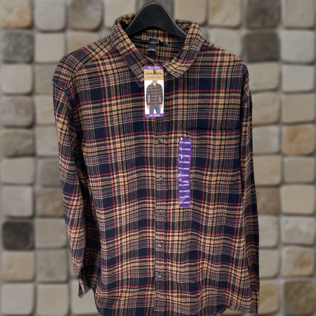 Eddie Bauer VINTAGE Eddie Bauer Flannel Shirt Men 2XL Plaid Long Sleeve Button Casual NWT Size US XXL / EU 58 / 5 - 1 Thumbnail