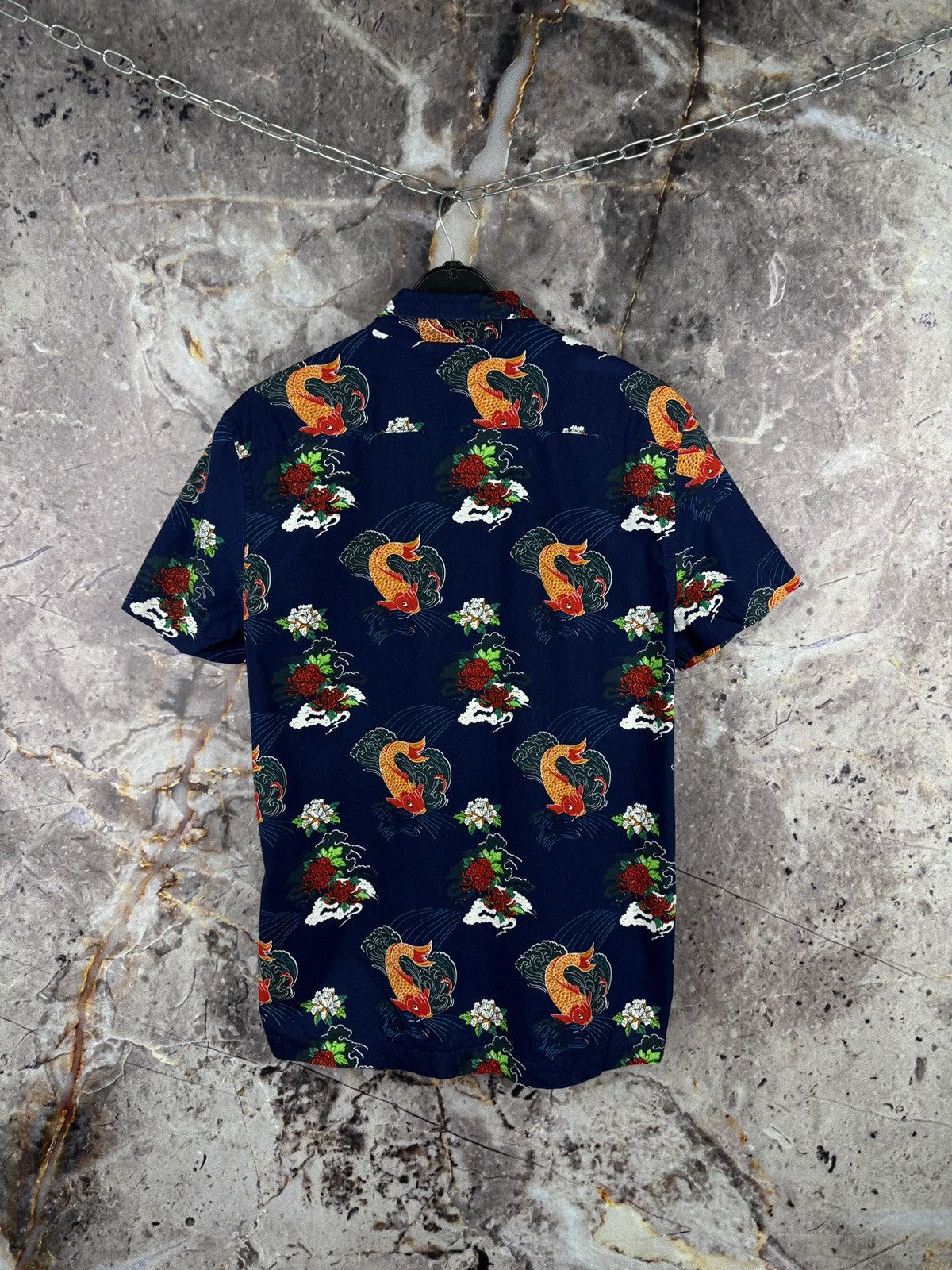 Other Porter + Ash Koi Fish Hawaiian Shirt Short Sleeve Button Up Size US M / EU 48-50 / 2 - 8 Thumbnail