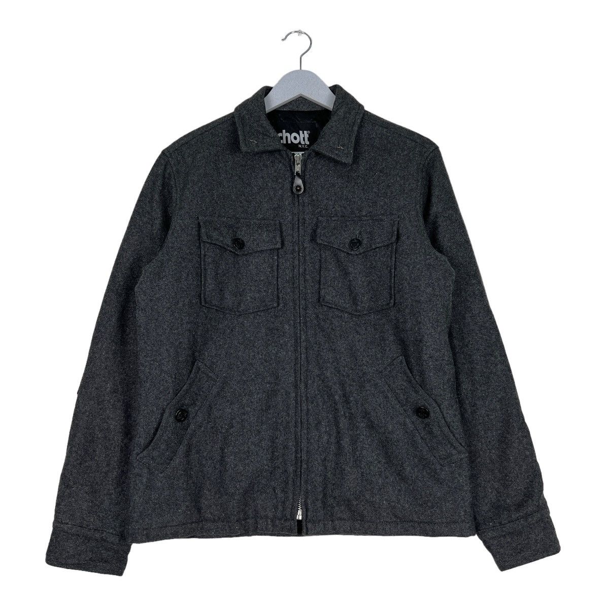 Schott 🔥 SCHOTT NYC WOOL QUILTED LINING JACKET Size US M / EU 48-50 / 2 - 2 Thumbnail