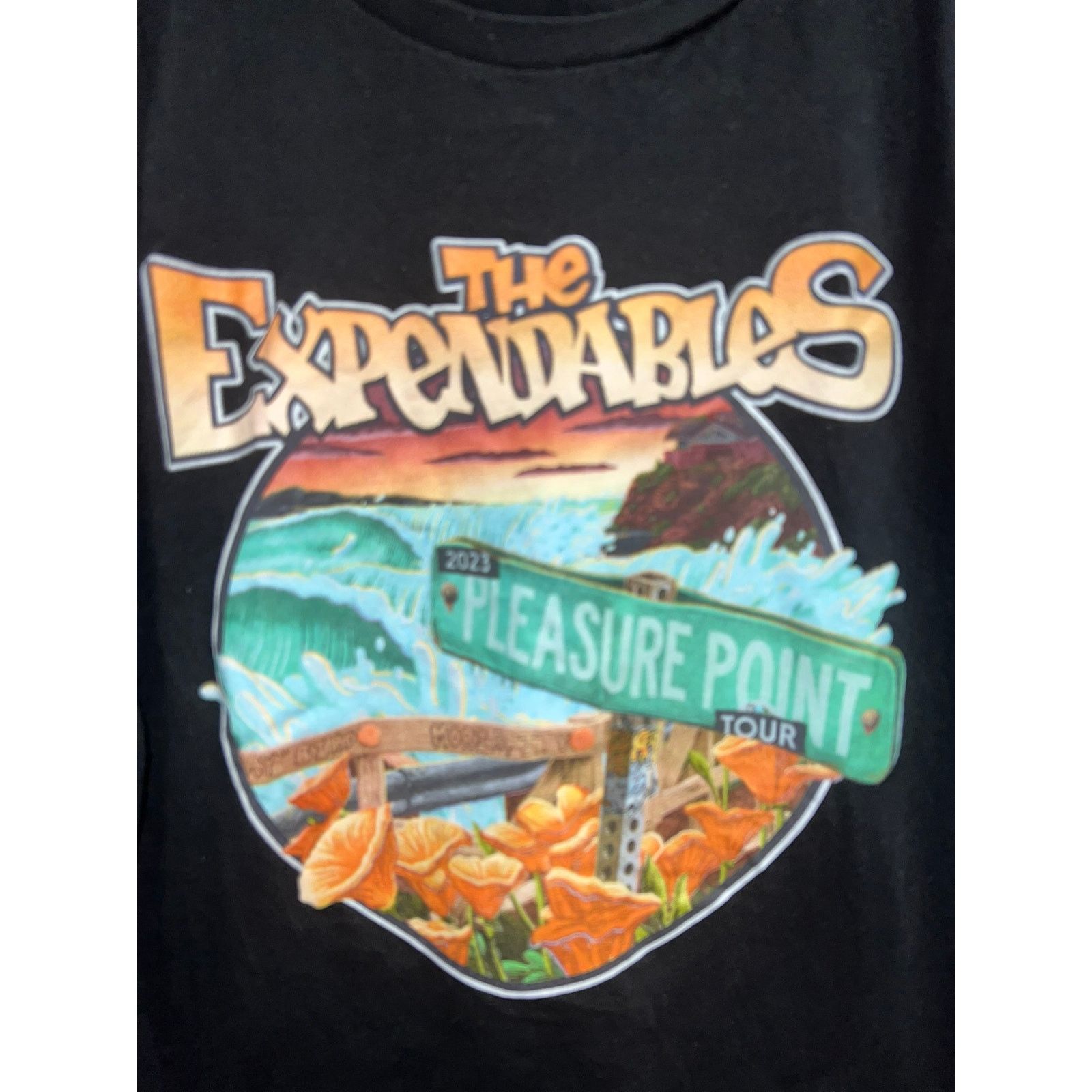 Gildan The Expendables Shirt Tour Pleasure Point Concert Blue Women Size M / US 6-8 / IT 42-44 - 2 Thumbnail