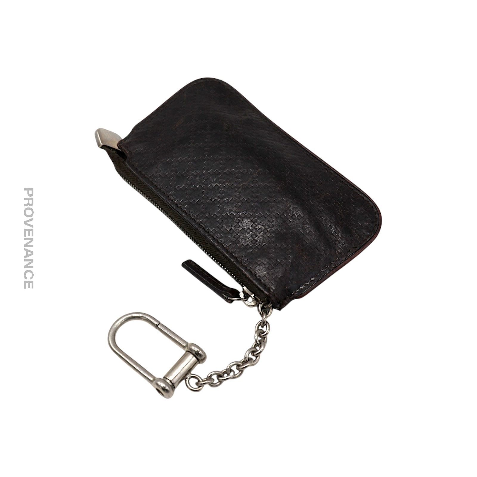 Gucci 🔴 Gucci Key Pouch Cles - Chocolate Diamante Leather Size ONE SIZE - 4 Thumbnail