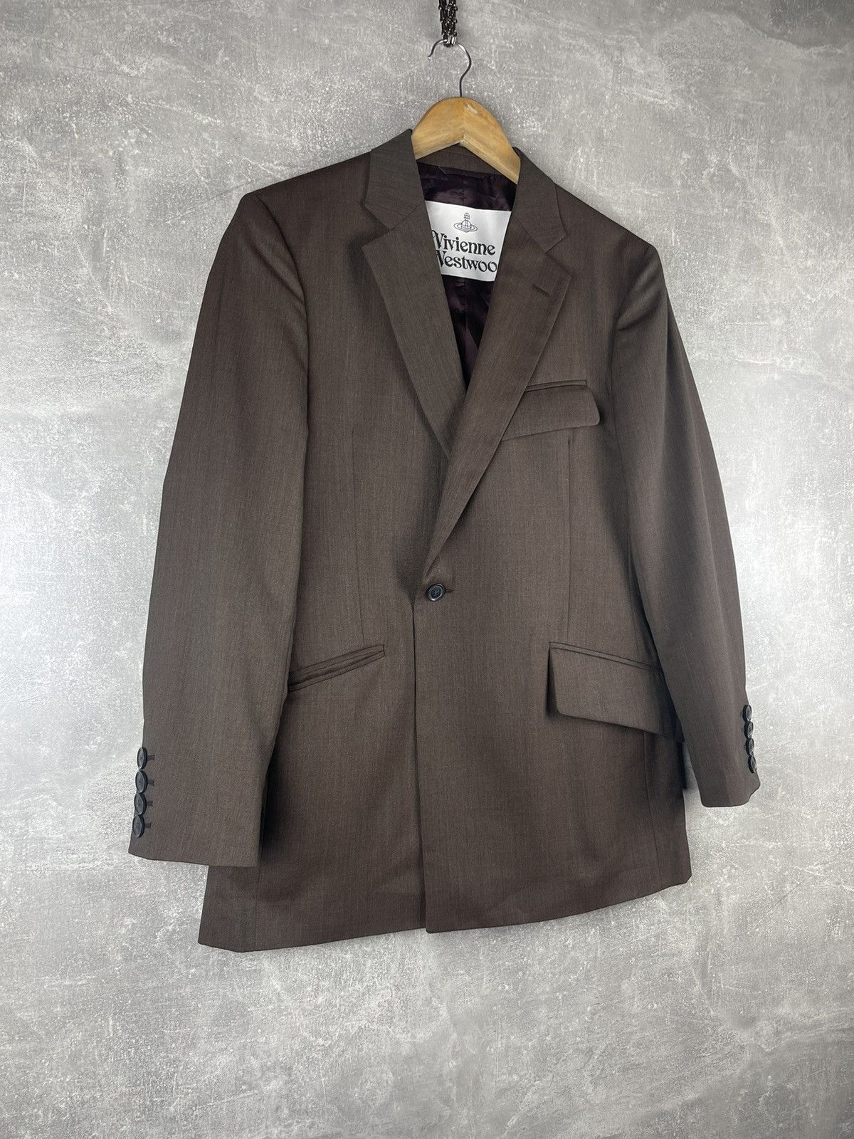 Vivienne Westwood Vivienne Westwood RAF Archive Wool Suit Brown Serge Wool Size 50R - 4 Thumbnail