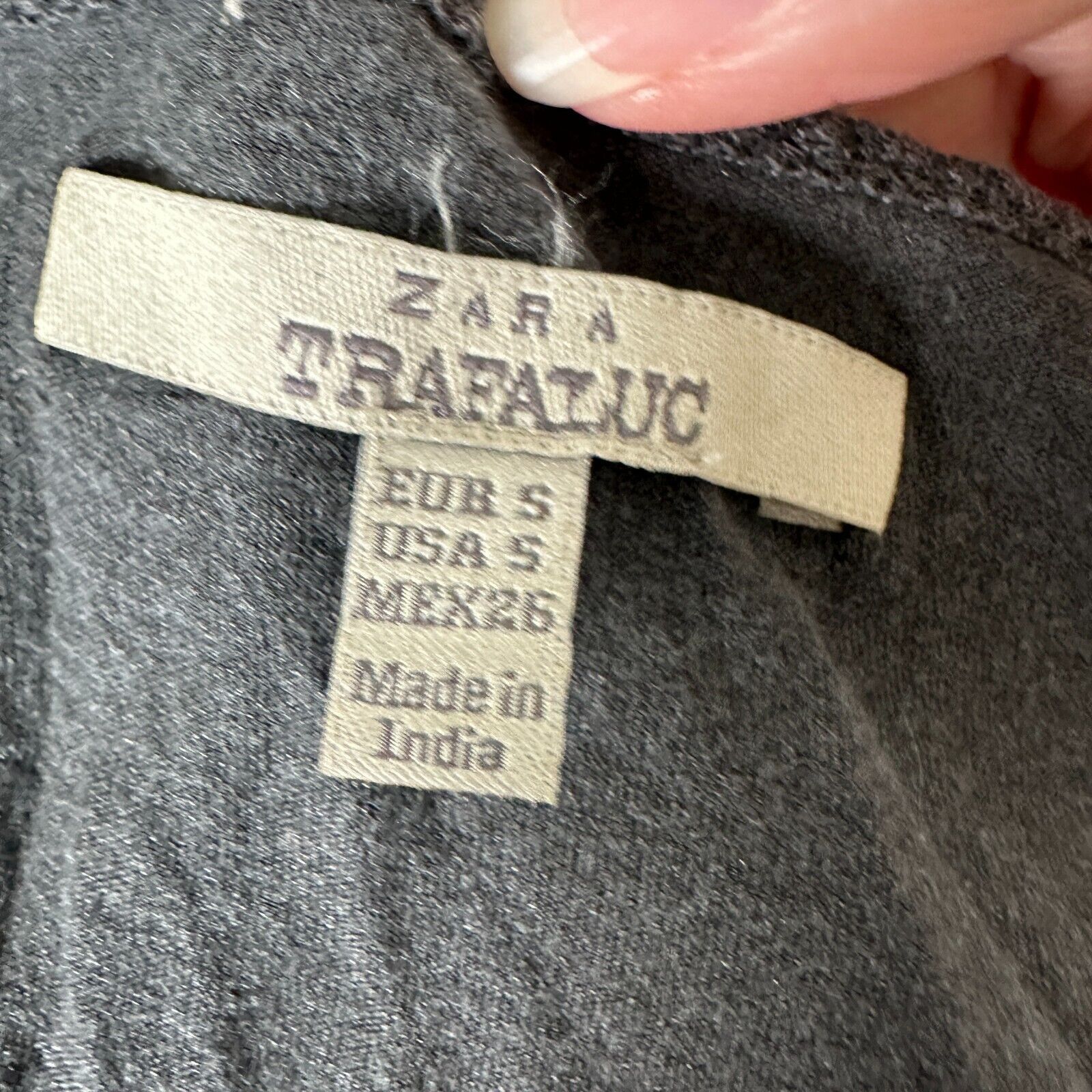 Zara Zara Trafaluc Gray Multicolor Beaded Aztec Design Top SM Size S / US 4 / IT 40 - 5 Thumbnail