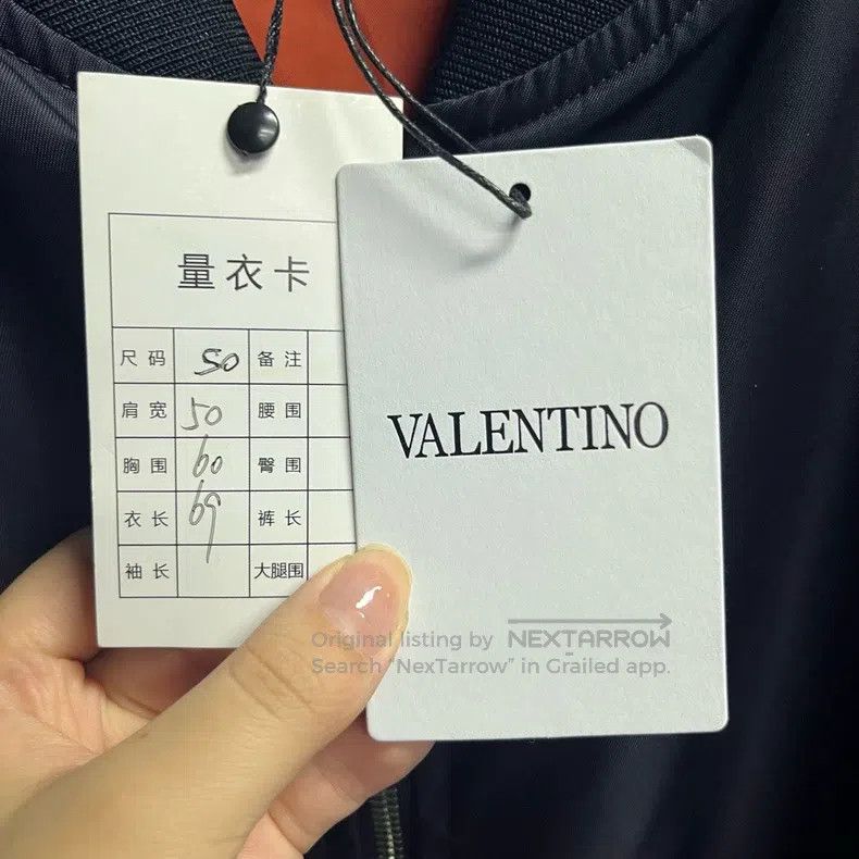 Valentino Valentino Blue back logo zipper bomber jacket Size US M / EU 48-50 / 2 - 2 Thumbnail