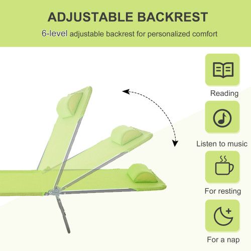 Designer × Homemade Outsunny Folding Chaise Lounge Pool Chairs, Outdoor Sun Tann Size US L / EU 52-54 / 3 - 6 Thumbnail