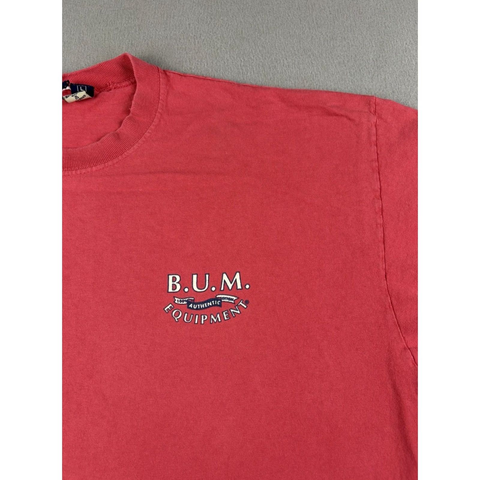 Equipment VINTAGE Bum Equipment Shirt Mens L Pink Adult Size Red Short Sleeve Spellout Size US L / EU 52-54 / 3 - 2 Thumbnail