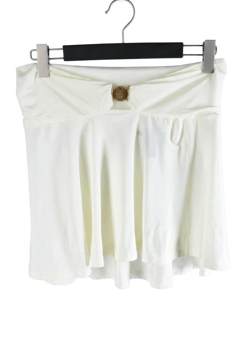 Balmain Women's Balmain Beachwear Mini Skirt Cream Hardware Size S Size 27" / US 4 / IT 40 - 1 Thumbnail