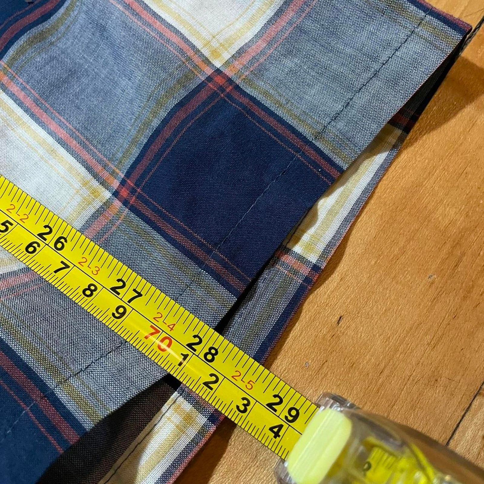 Vintage 1970s DJ pointed collar white plaid button up flannel shirt Size US L / EU 52-54 / 3 - 7 Thumbnail