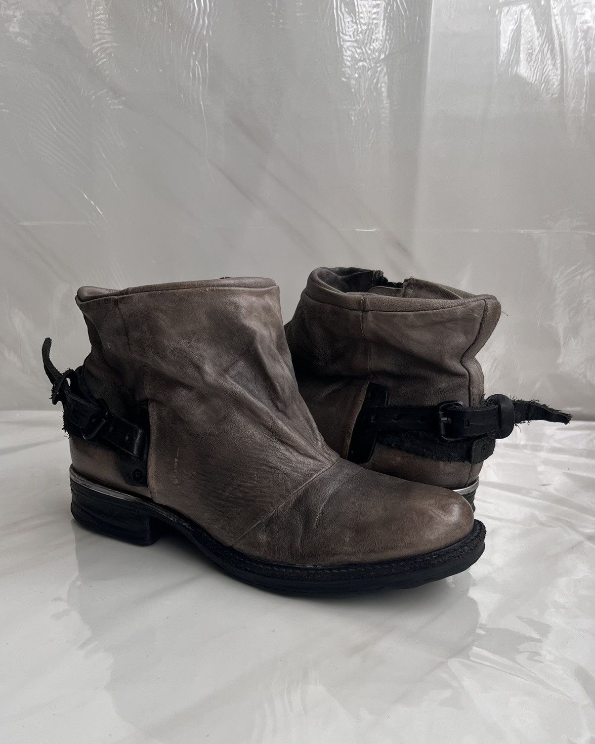 A.S.98 As 98 Airstep Zipper Boho Biker Gray distressed boot Size US 8 / IT 38 - 13 Thumbnail