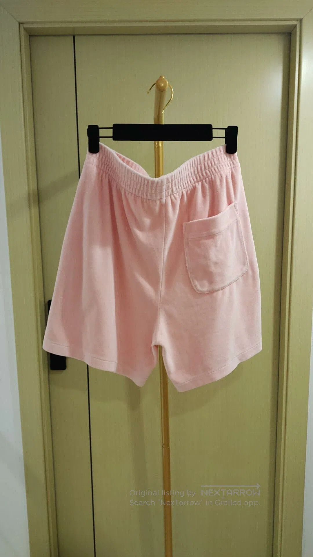 Alexander Wang Pink Velvet Shorts with Logo. Size 26" / US 2 / IT 38 - 2 Thumbnail