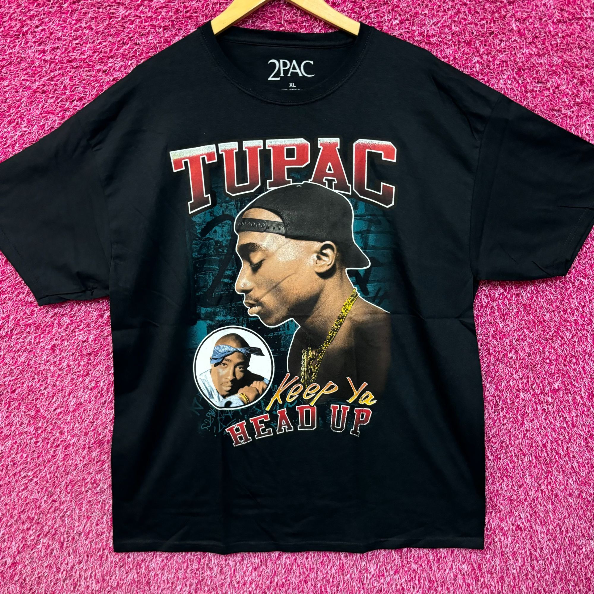 Rap Tees Tupac Keep Ya Head Up Rap Single West Coast Hip Hop Tee XL Size US XL / EU 56 / 4 - 1 Thumbnail