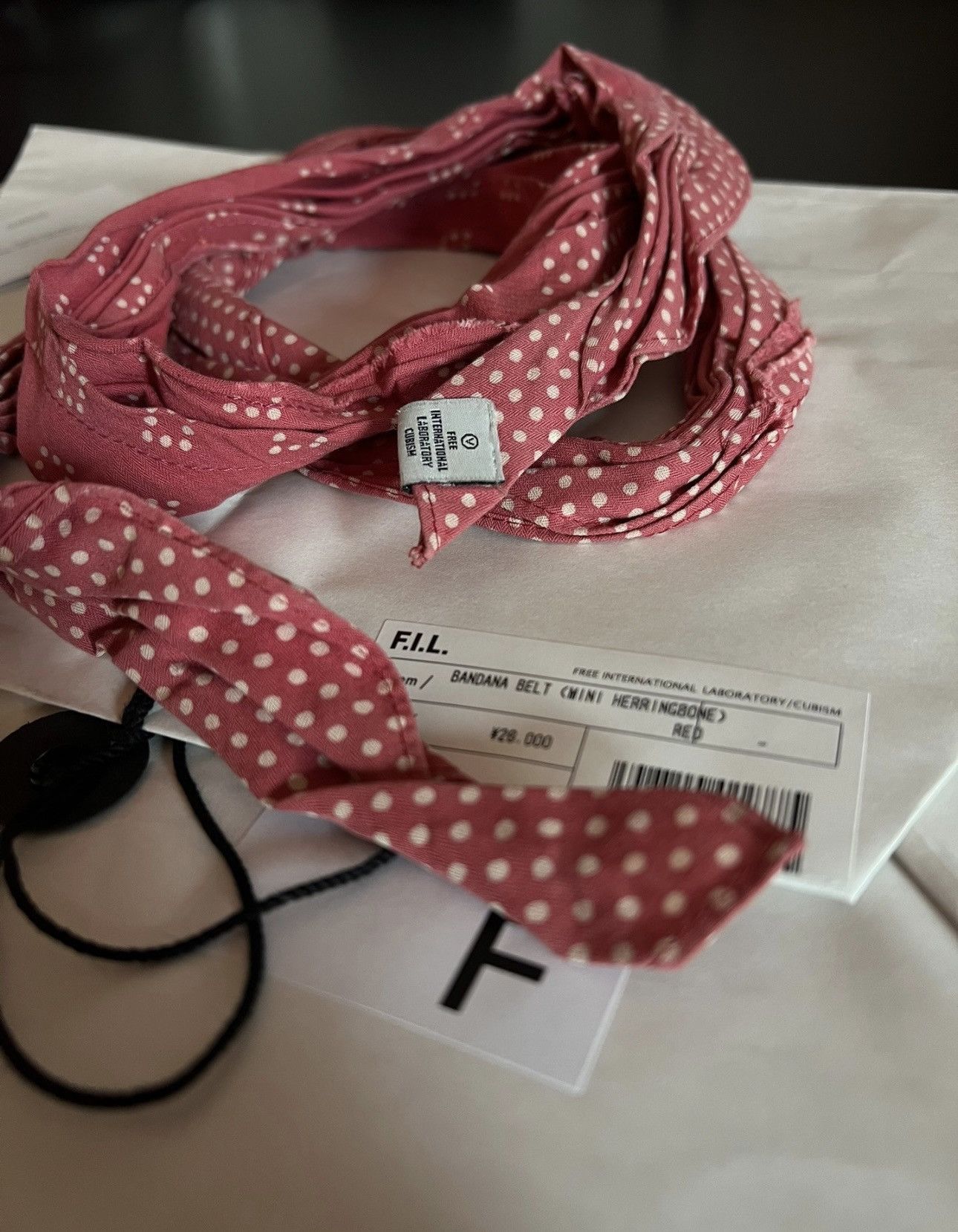Visvim Visvim bandana belt mini herringbone red Size ONE SIZE - 2 Thumbnail