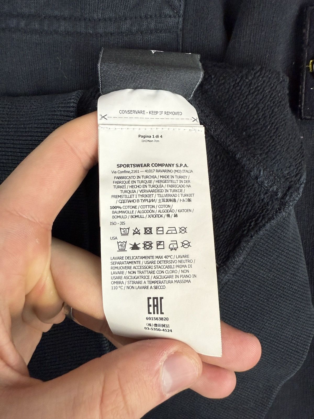 Stone Island Black Stone Island sweatshirt with pocket chest Size US M / EU 48-50 / 2 - 8 Thumbnail