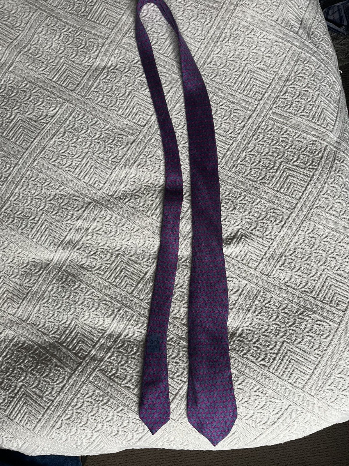 Hermes Pink Hermes Tie Size ONE SIZE - 2 Thumbnail