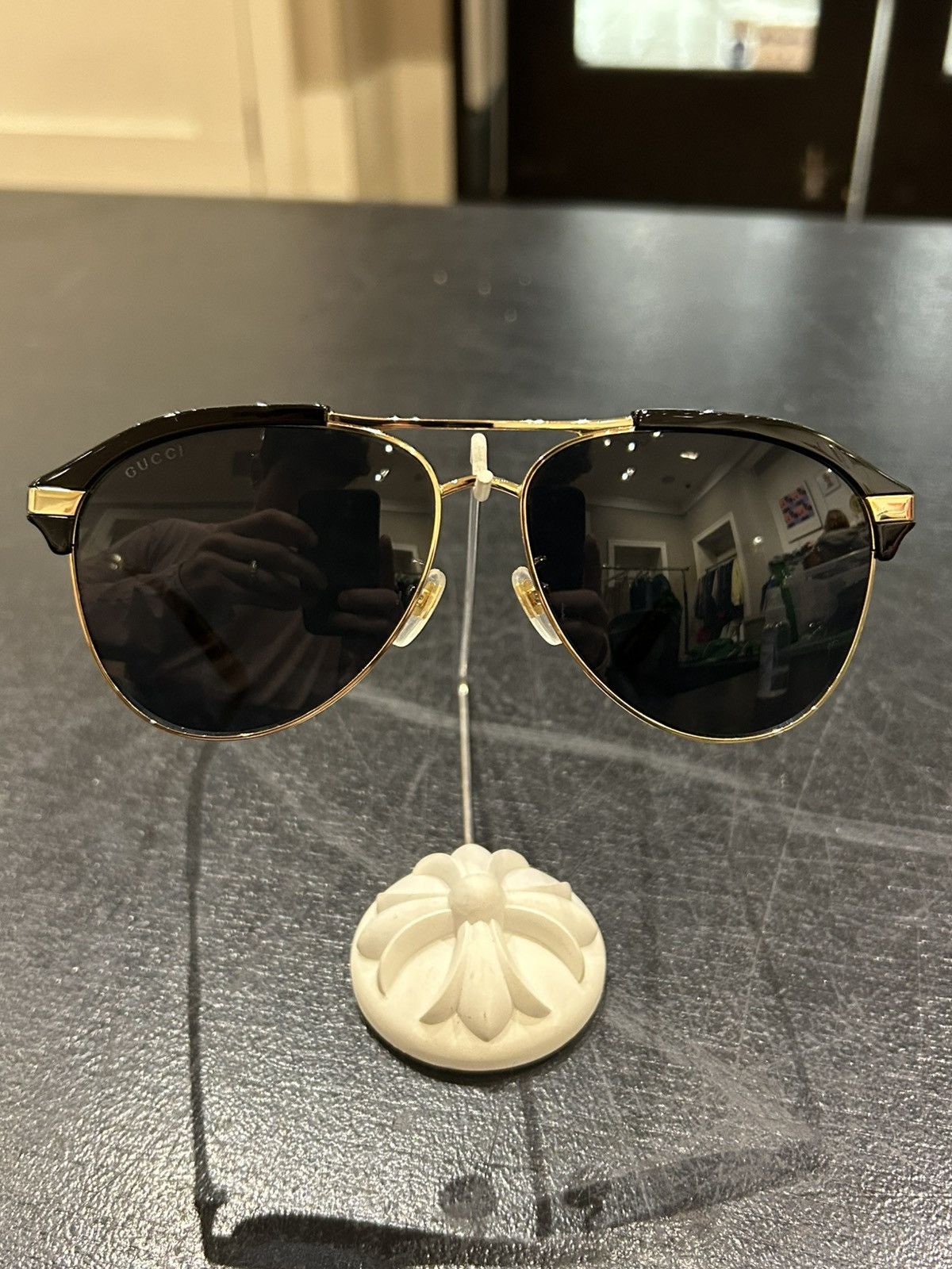 Gucci Gucci Aviator Wire Sunglasses Size ONE SIZE - 4 Thumbnail