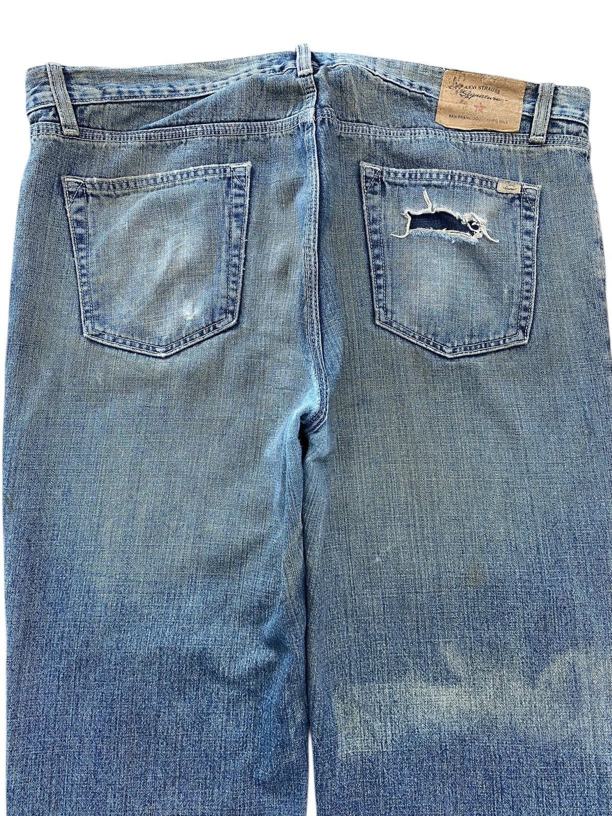 Levi's Y2K Levi's blue straight leg jeans distressed, faded jeans Size US 42 / EU 58 - 5 Thumbnail