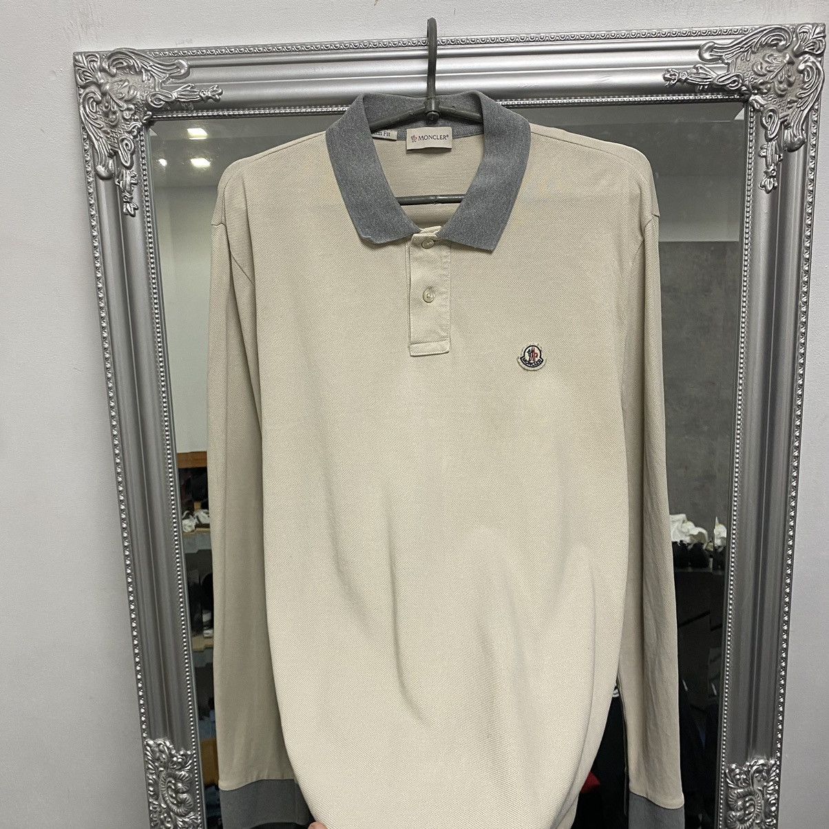 Moncler Moncler Long Sleeve Polo Shirt Size US XL / EU 56 / 4 - 3 Thumbnail