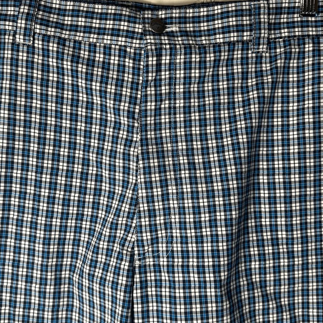 Callaway Callaway Mens Ultimum Performance Blue Plaid Golf Shorts 38 Blue Chino Regular Mens Short 38 Size US 38 / EU 54 - 2 Thumbnail