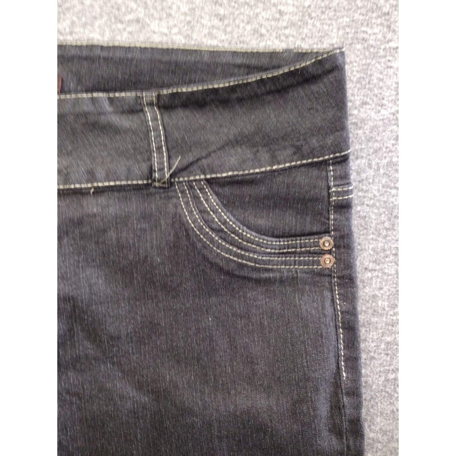 Vintage Unbranded Women's 3 Button Dark Wash Skinny Jeans Size 23/24 Size 40" / US 18 - 3 Thumbnail