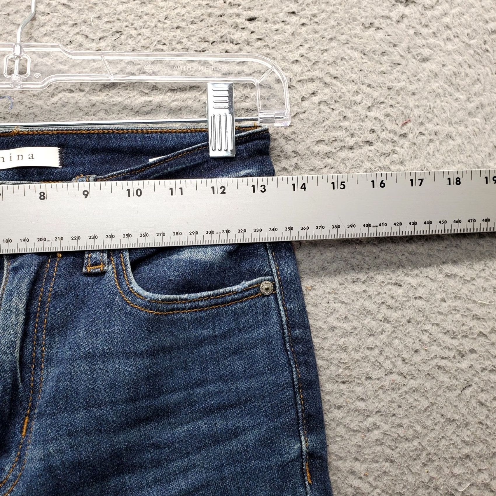 Vintage Eunina Womens Jeans 1 Blue Denim Distress Bella Super High Rise Skinny Leg Size 25" / US 0 / IT 36 - 6 Thumbnail