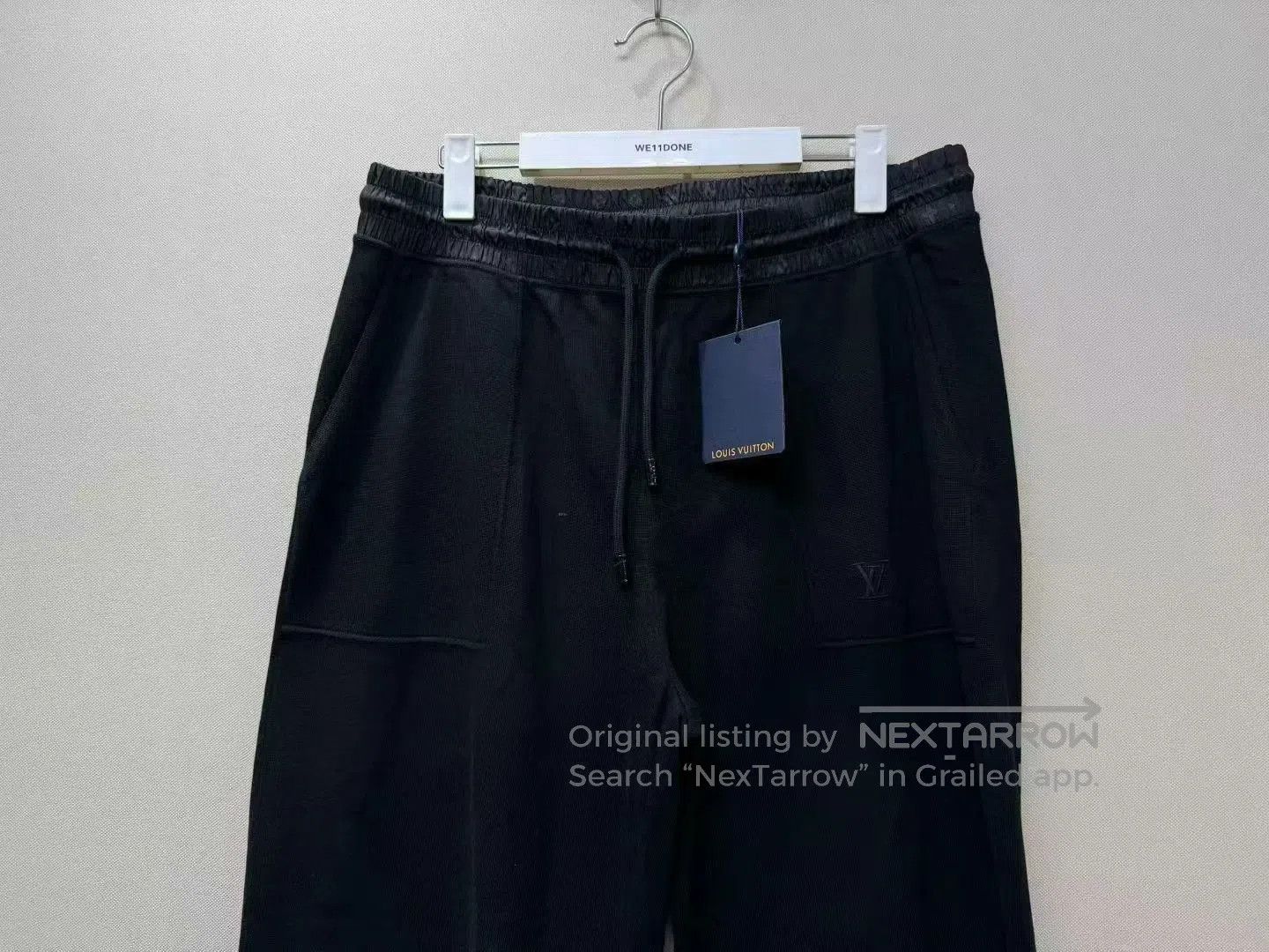 Louis Vuitton Louis Vuitton Black Logo Nylon XL Pants. Size US 43 - 2 Thumbnail