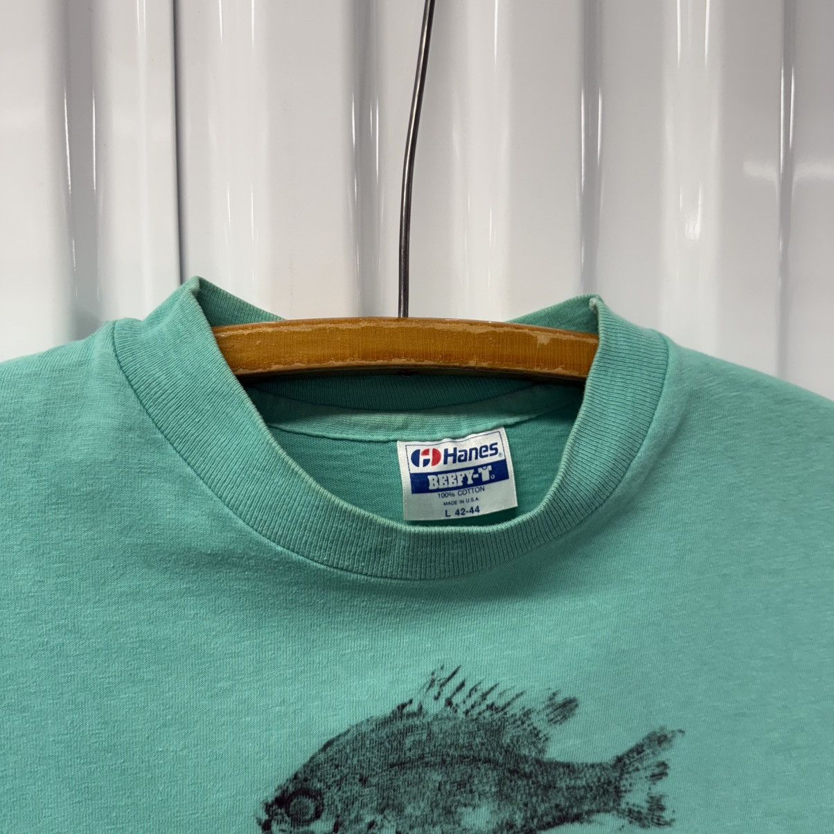Japanese Brand × Vintage RARE Vintage 80s Gyotaku Japanese Fish Art Tee Size US L / EU 52-54 / 3 - 5 Thumbnail