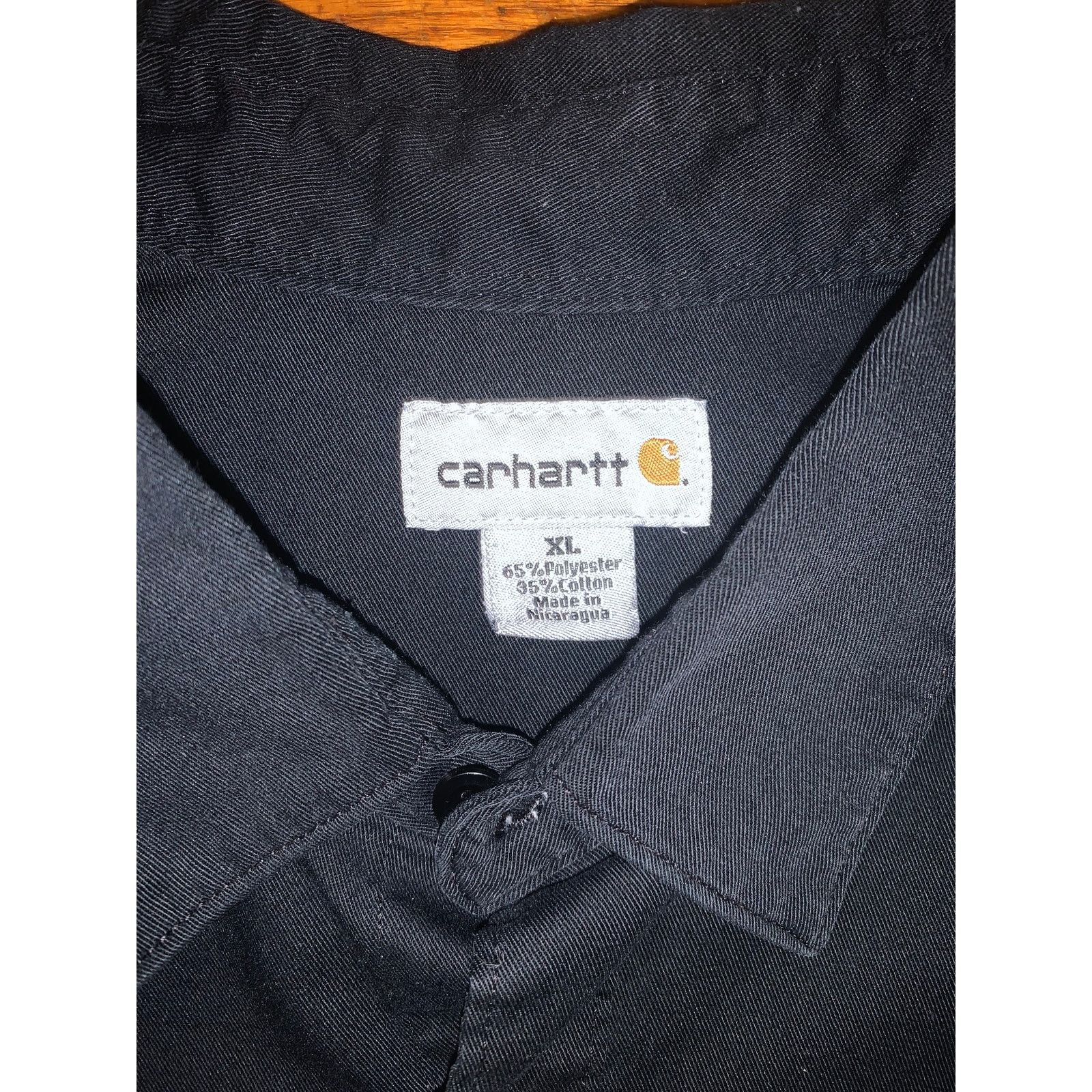Carhartt Carhartt Black Short Sleeve Work Shirt XL Button Up Workwear Size US XL / EU 56 / 4 - 5 Thumbnail