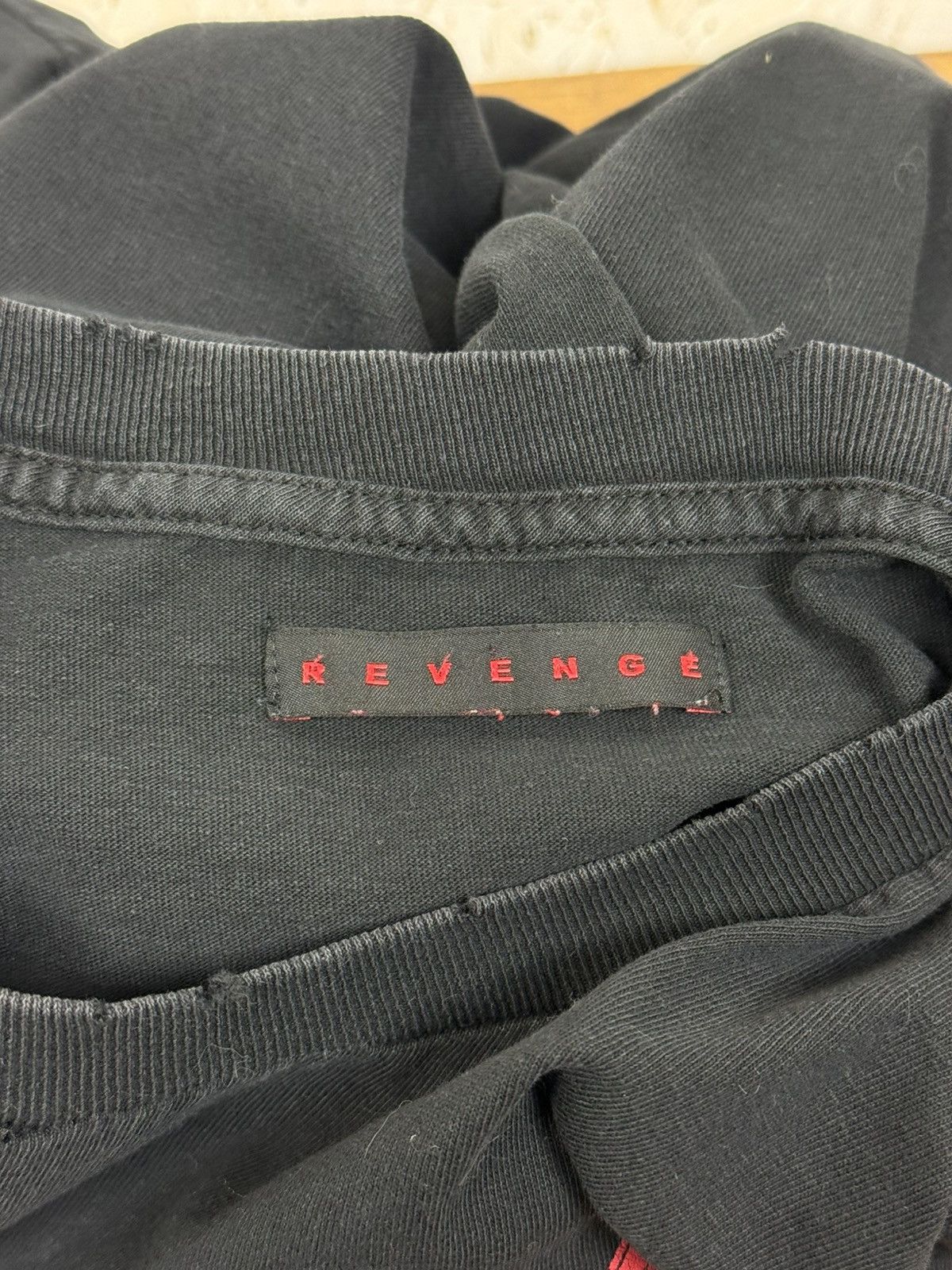 Revenge Revenge 2017 Mayhem Metal Logo T-Shirt Distressed Black/Red Size US L / EU 52-54 / 3 - 8 Thumbnail