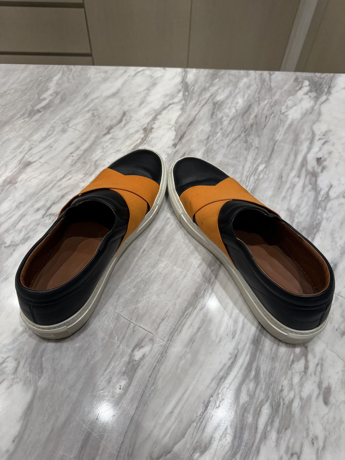 Givenchy Givenchy Orange Crossed Black Shoe Size US 11 / EU 44 - 2 Thumbnail