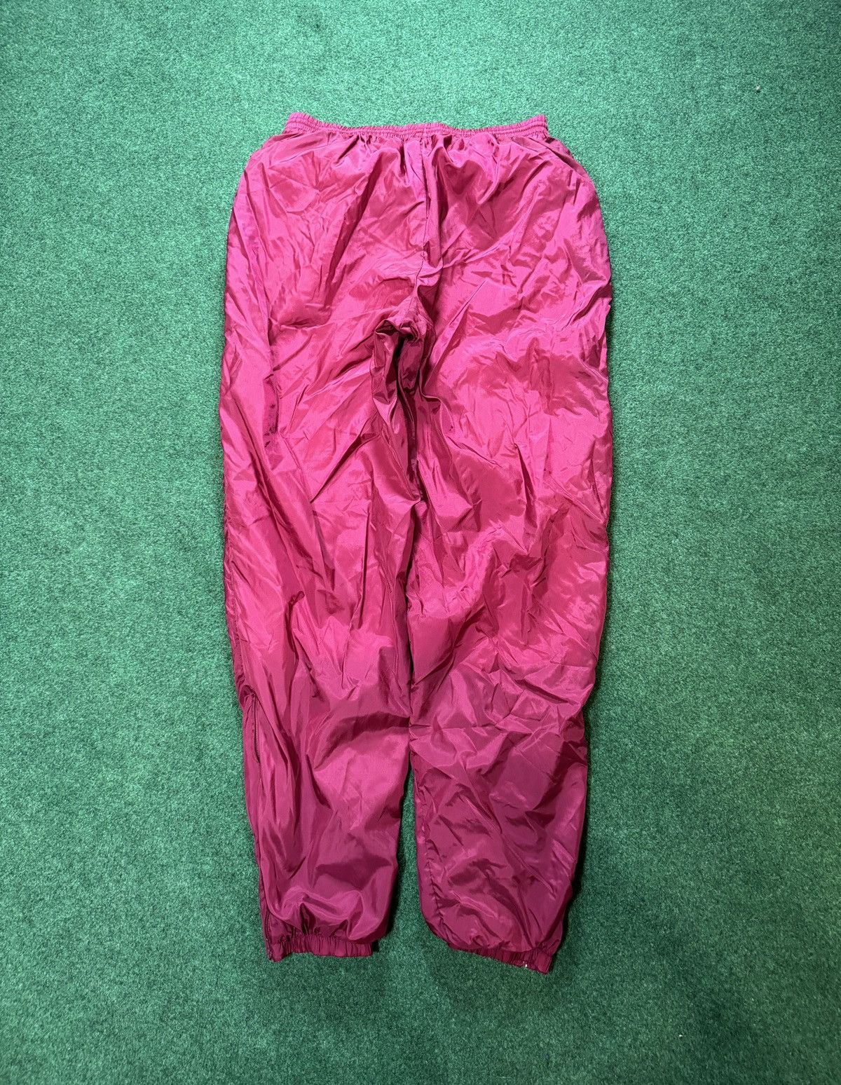 Nike × Vintage Vintage 90s Nike Red Burgundy Swooshy Jogger Track Pants Size US 30 / EU 46 - 5 Thumbnail