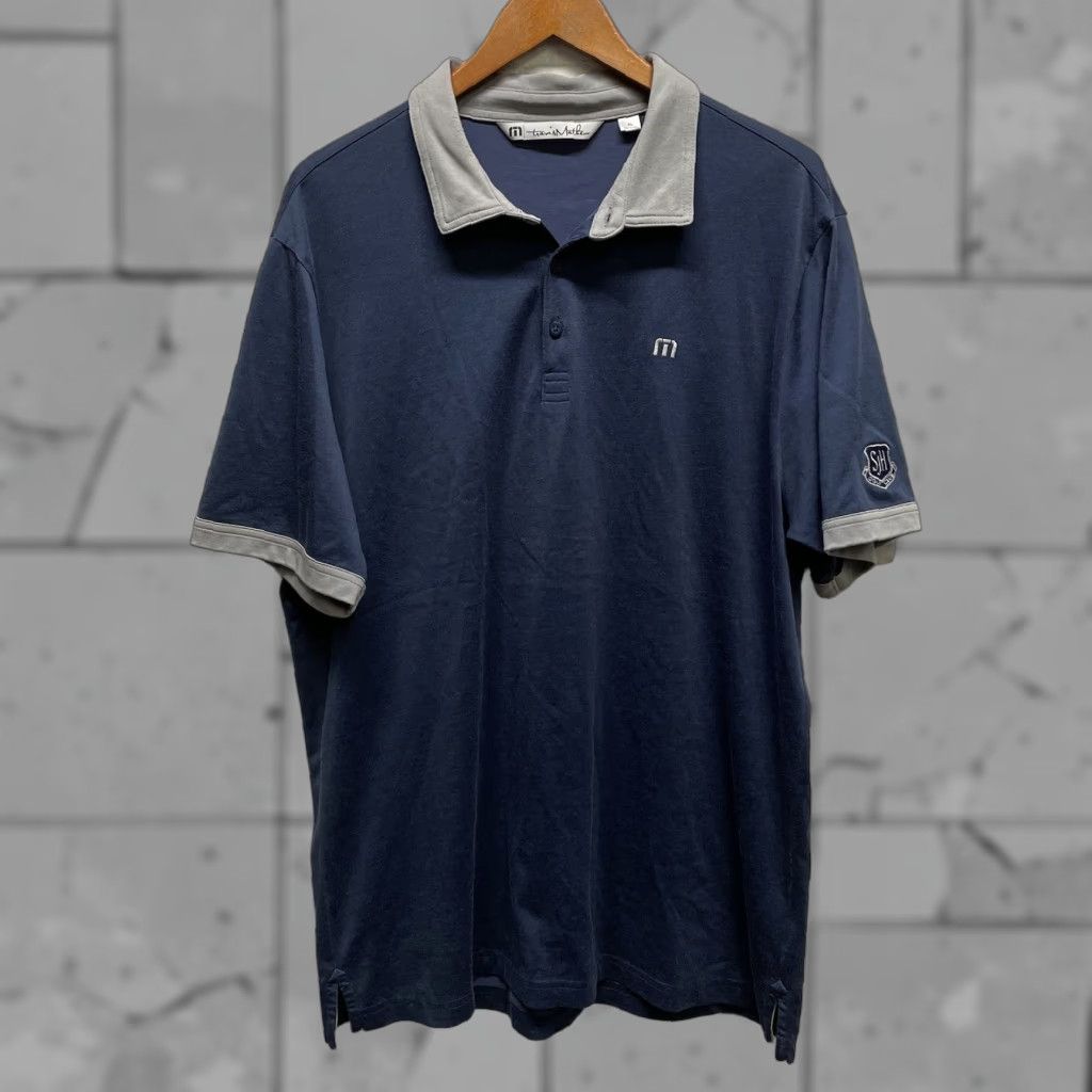 TravisMathew Travis Mathew Polo Shirt Mens Golf Dark Blue XL Stretchy Polo Shirt Classic Regular Size Size US XL / EU 56 / 4 - 1 Thumbnail